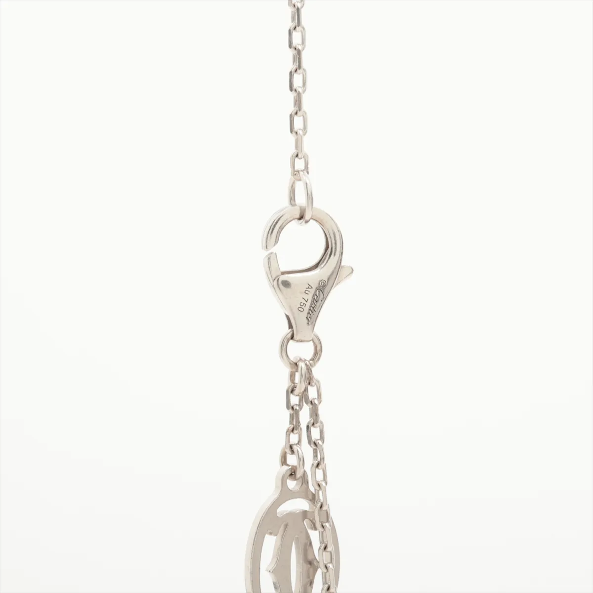 necklace chain, 750 (WG), 3.2g, QHB845, with a bent clasp. — view 3