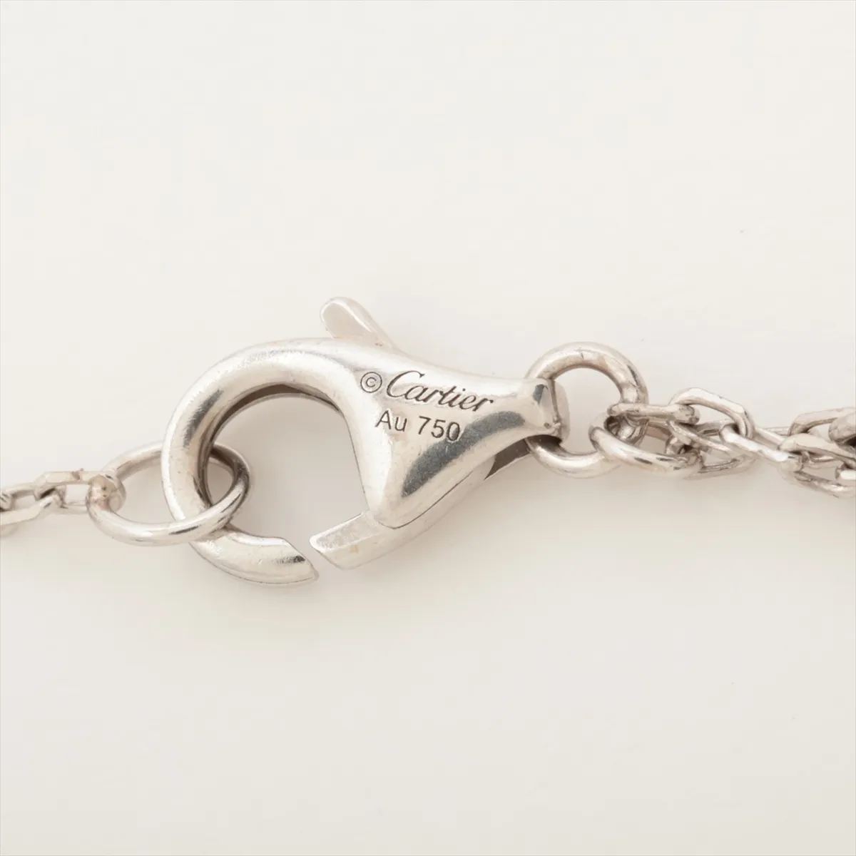 necklace chain, 750 (WG), 3.2g, QHB845, with a bent clasp. — view 4