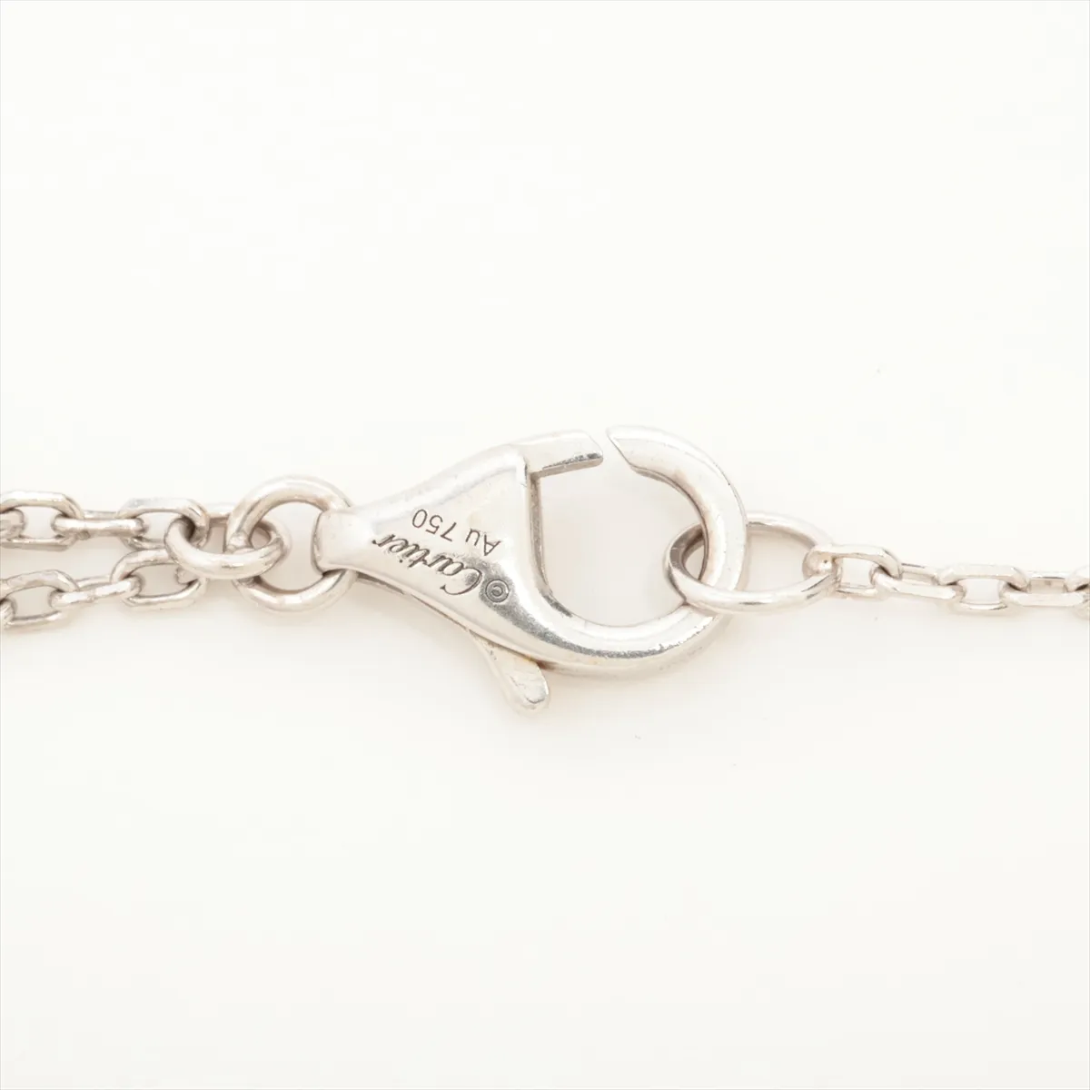 necklace chain, 750 (WG), 3.2g, QHB845, with a bent clasp. — view 6
