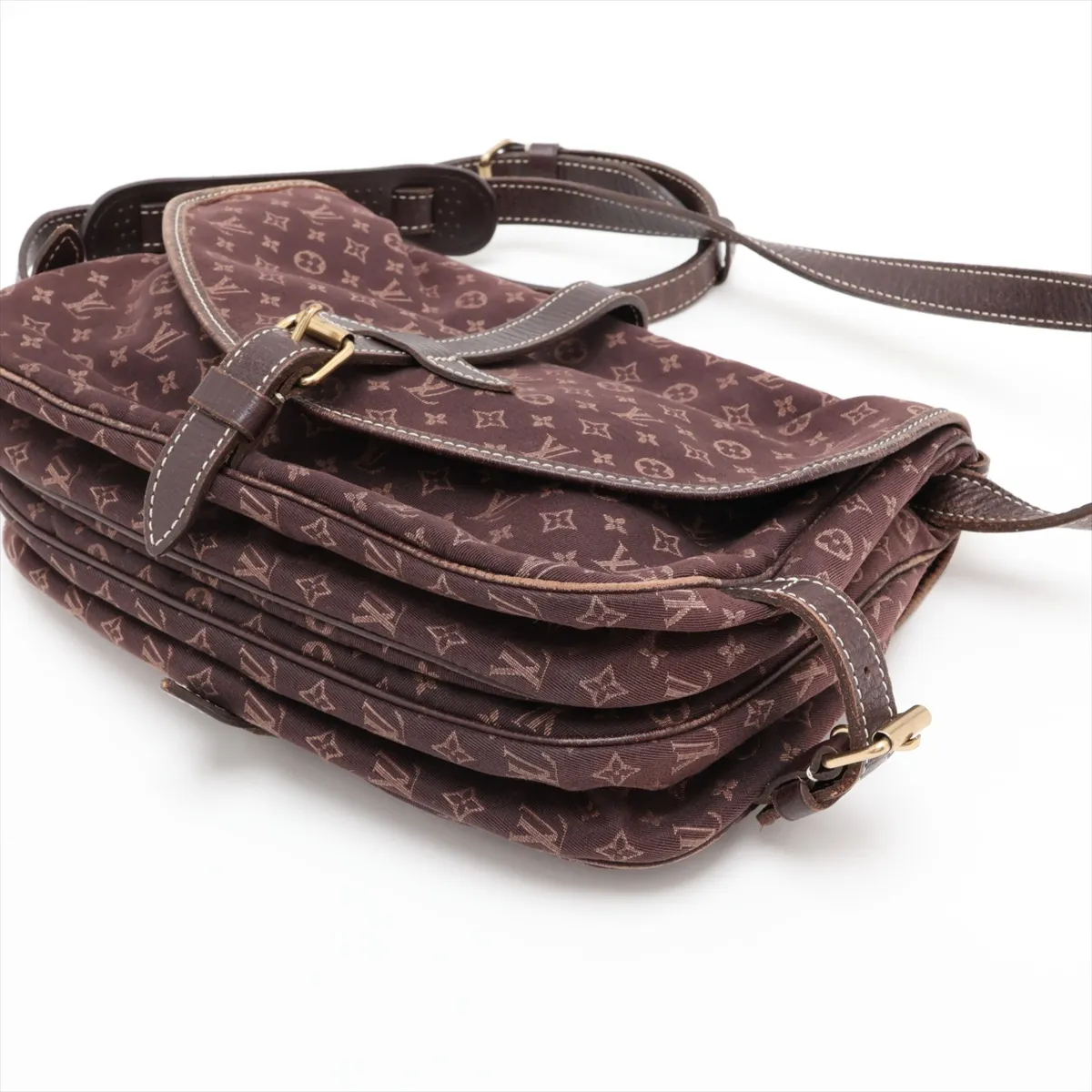 Monogram Mini Lin Saumur 30 M95227 MB0076 Brown — view 3