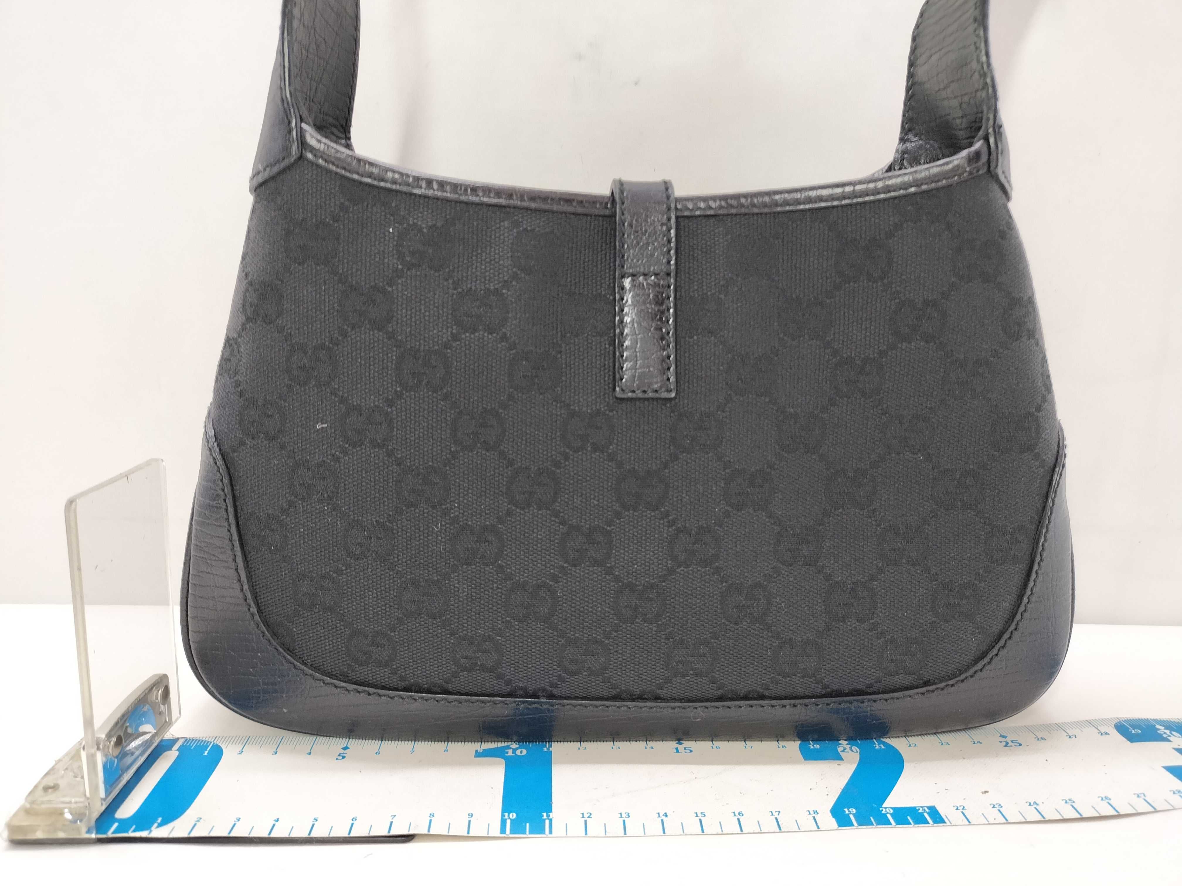 Jackie Gucci Jackie GG Canvas x Leather Shoulder Bag Black 01147 Shoulder Bag — view 2