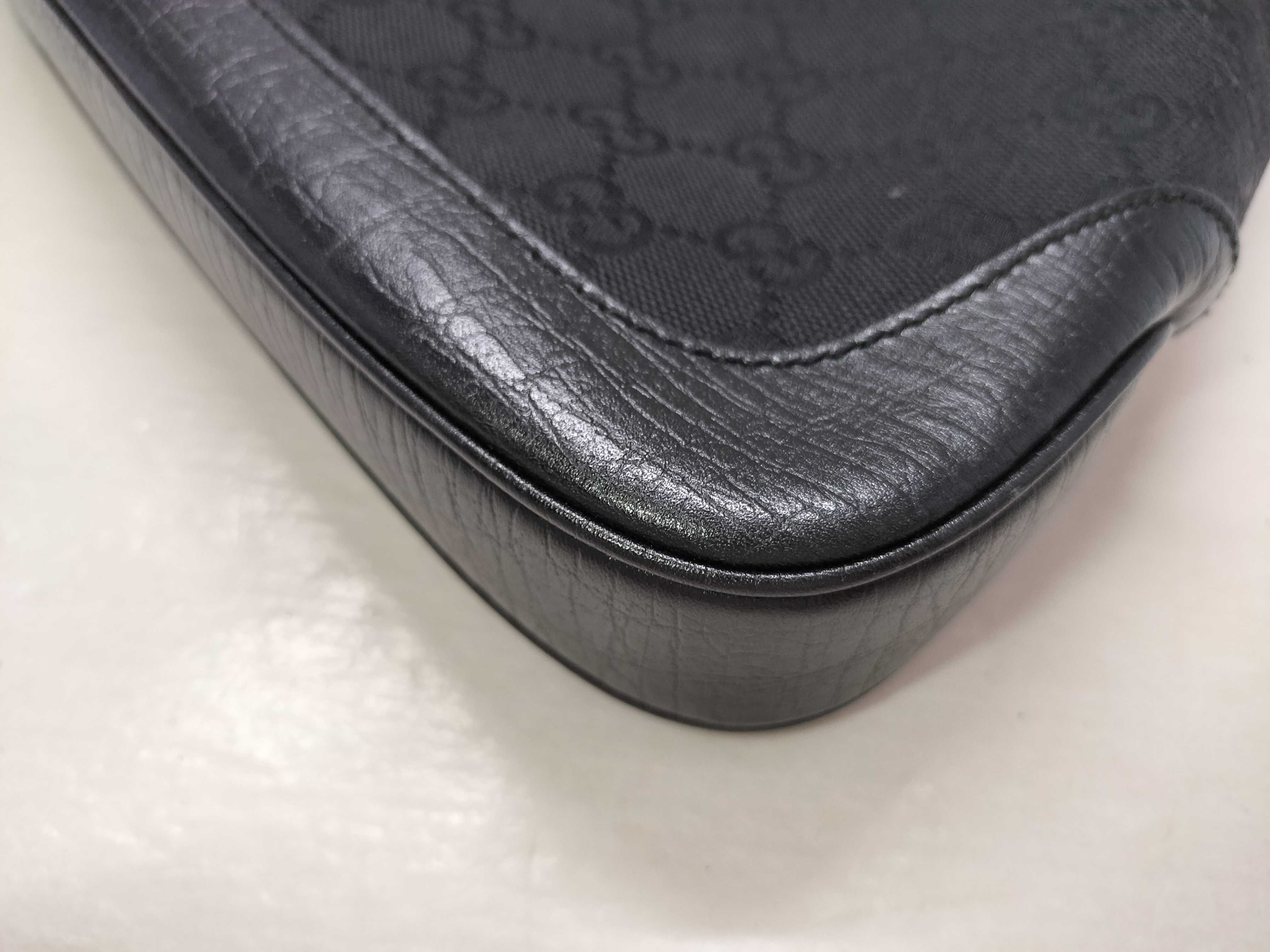 Jackie Gucci Jackie GG Canvas x Leather Shoulder Bag Black 01147 Shoulder Bag — view 6