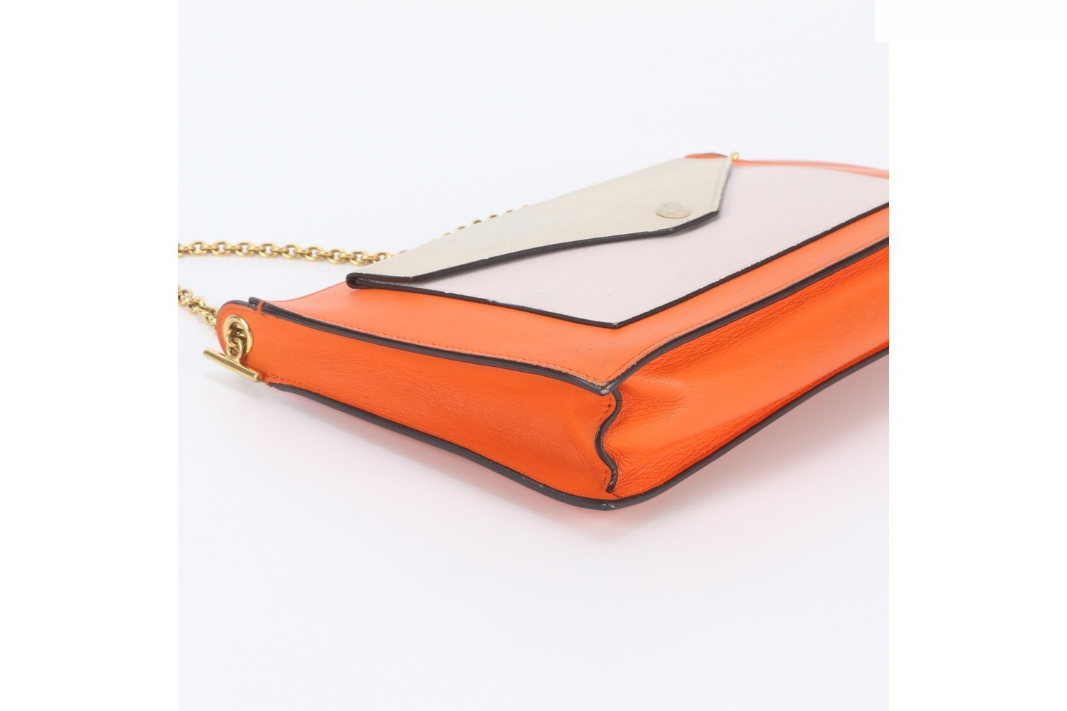 Pocket Envelope Leather Chain Shoulder Bag (Crossbody) — view 5