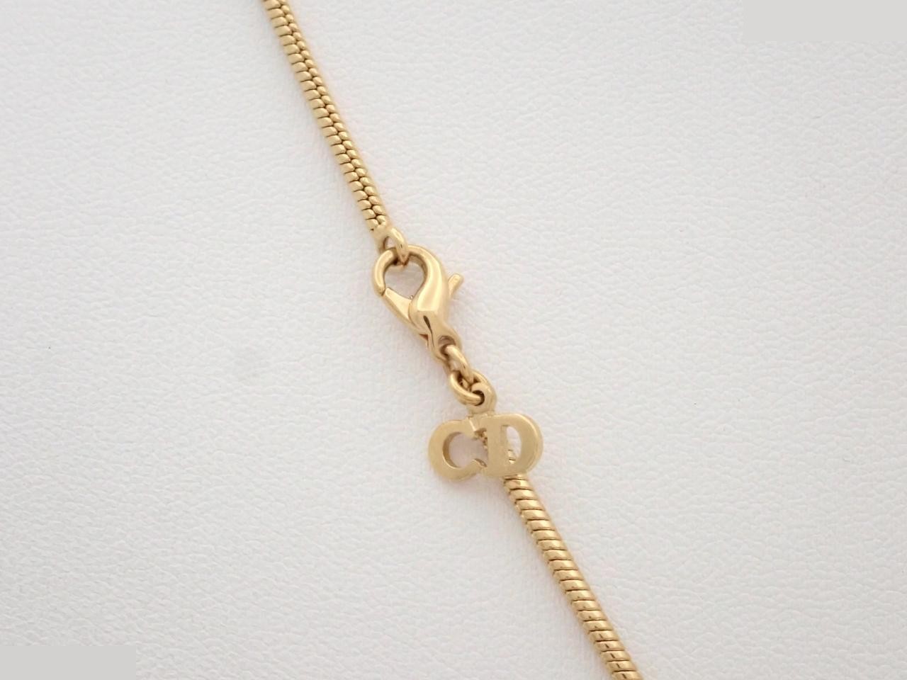 logo gold necklace, chain approximately 53cm — view 2