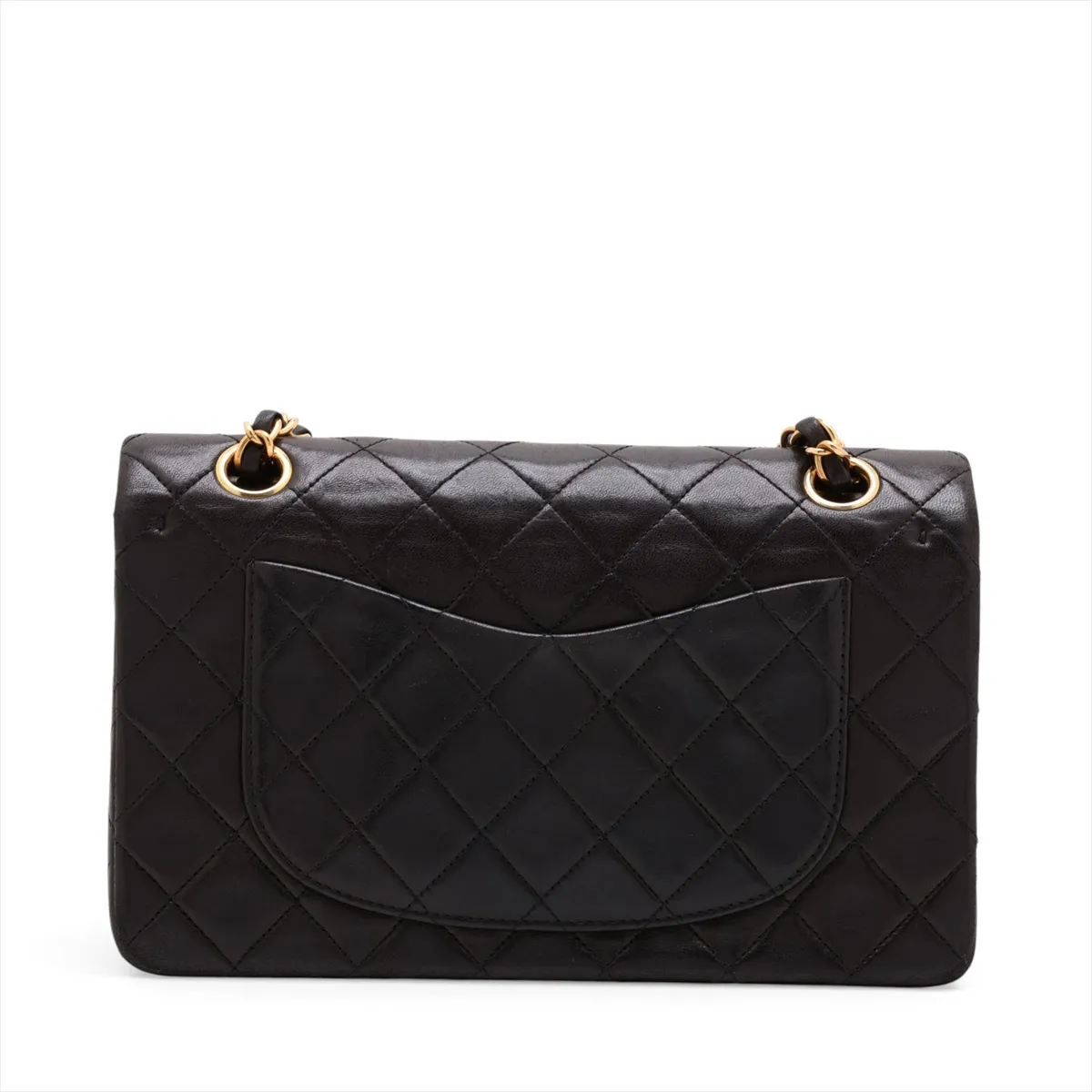 [Individually packaged] Chanel Matelassé 23 Small Lambskin Double Flap Double Chain Bag, Black with Gold Hardware, 3061990, Series 3, A01113 — view 2