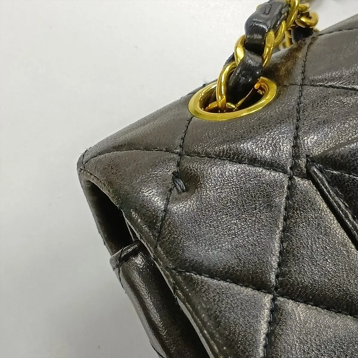 [Individually packaged] Chanel Matelassé 23 Small Lambskin Double Flap Double Chain Bag, Black with Gold Hardware, 3061990, Series 3, A01113 — view 13