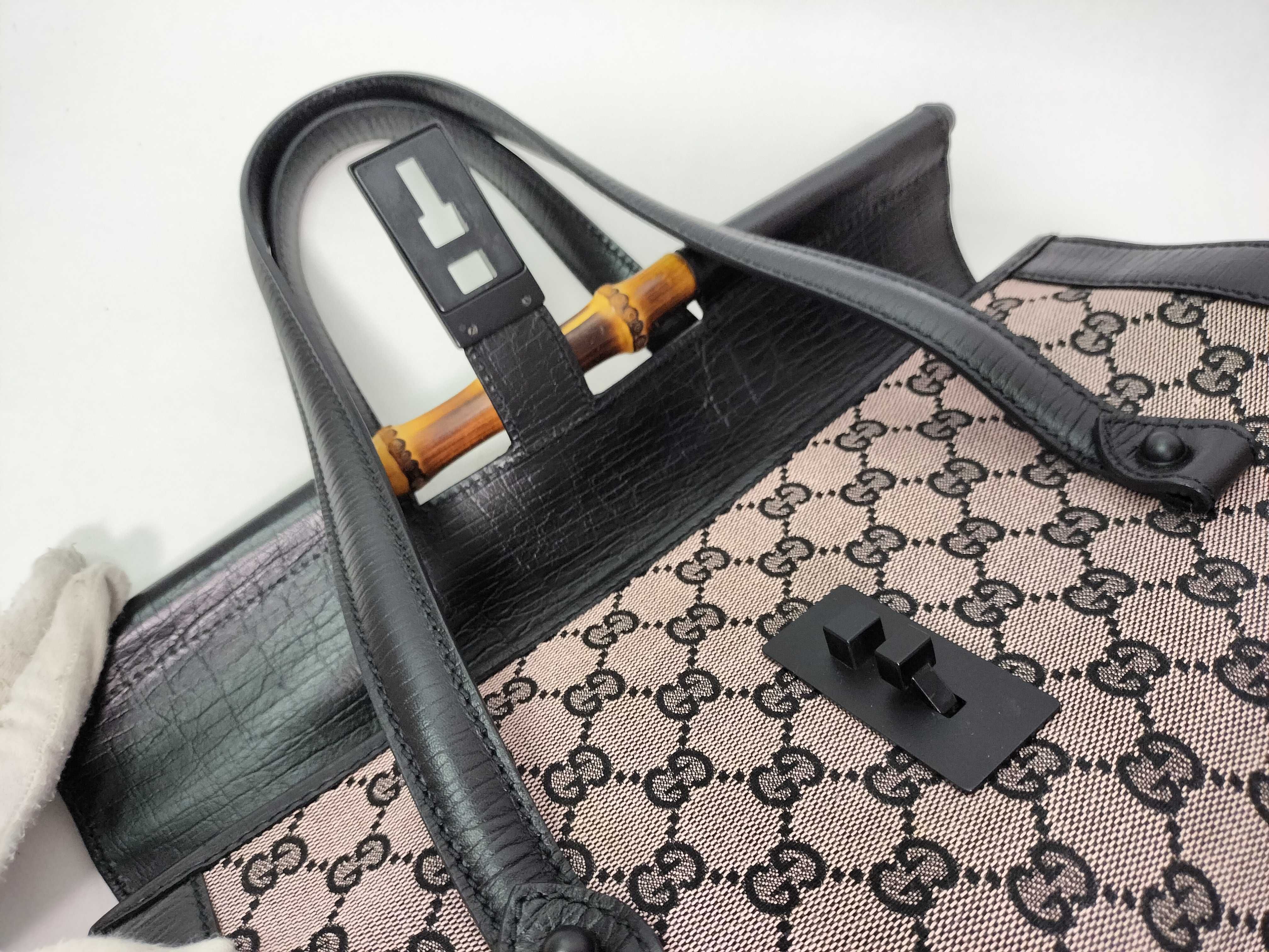 GG Canvas Bamboo GG Canvas Handbag — view 12