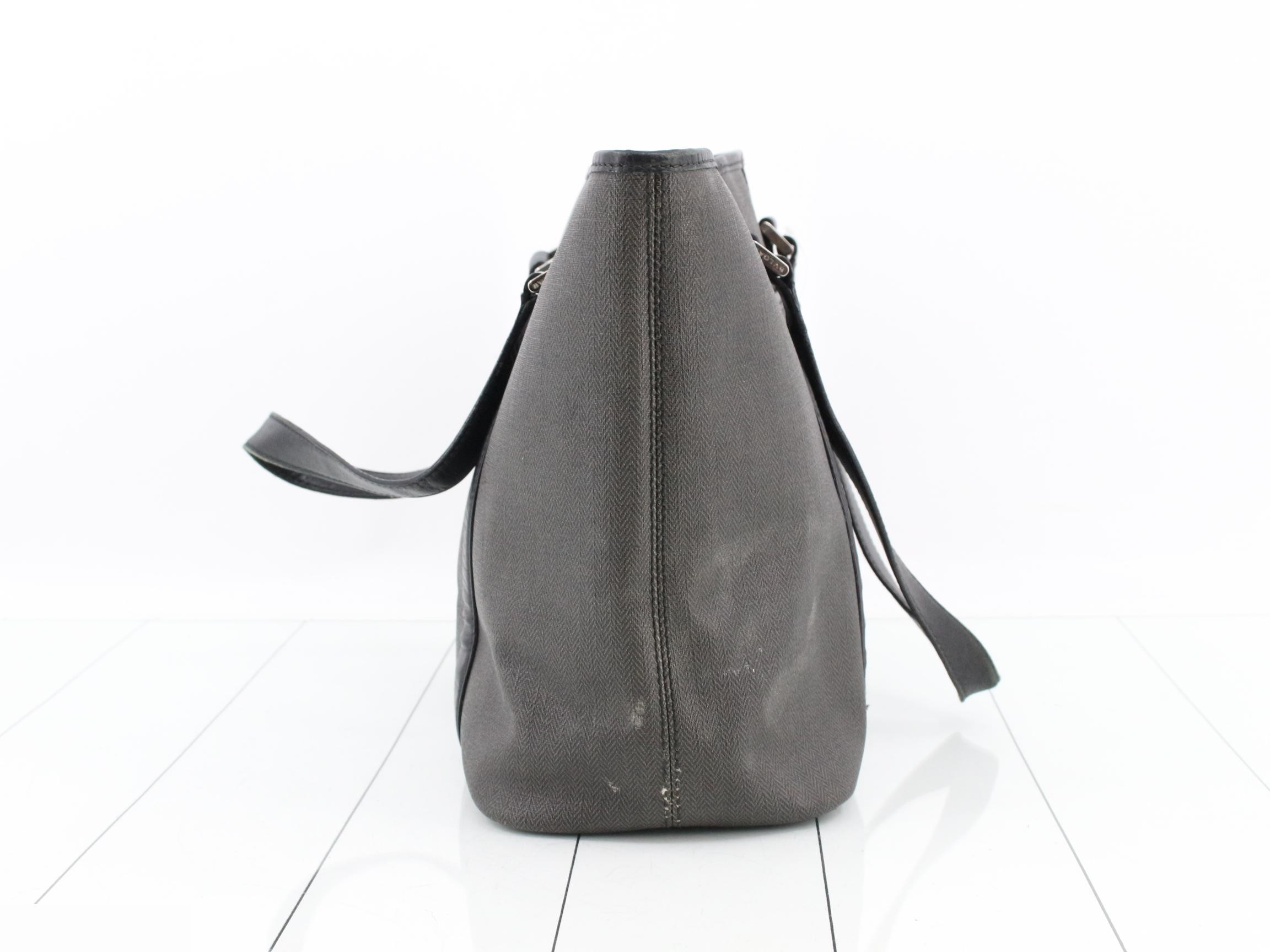 Weekend PVC/Leather Tote Bag, Gray — view 4