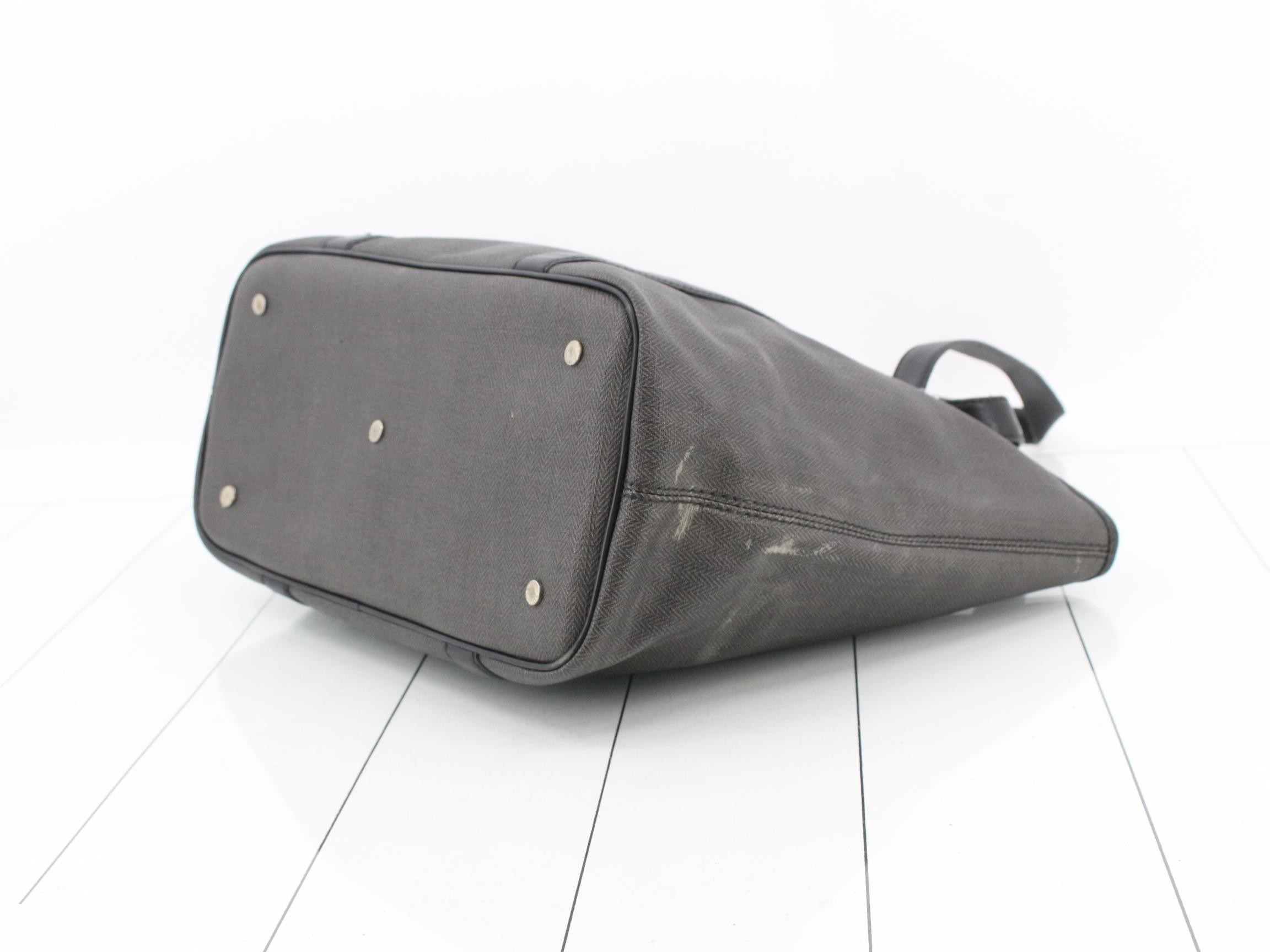 Weekend PVC/Leather Tote Bag, Gray — view 6