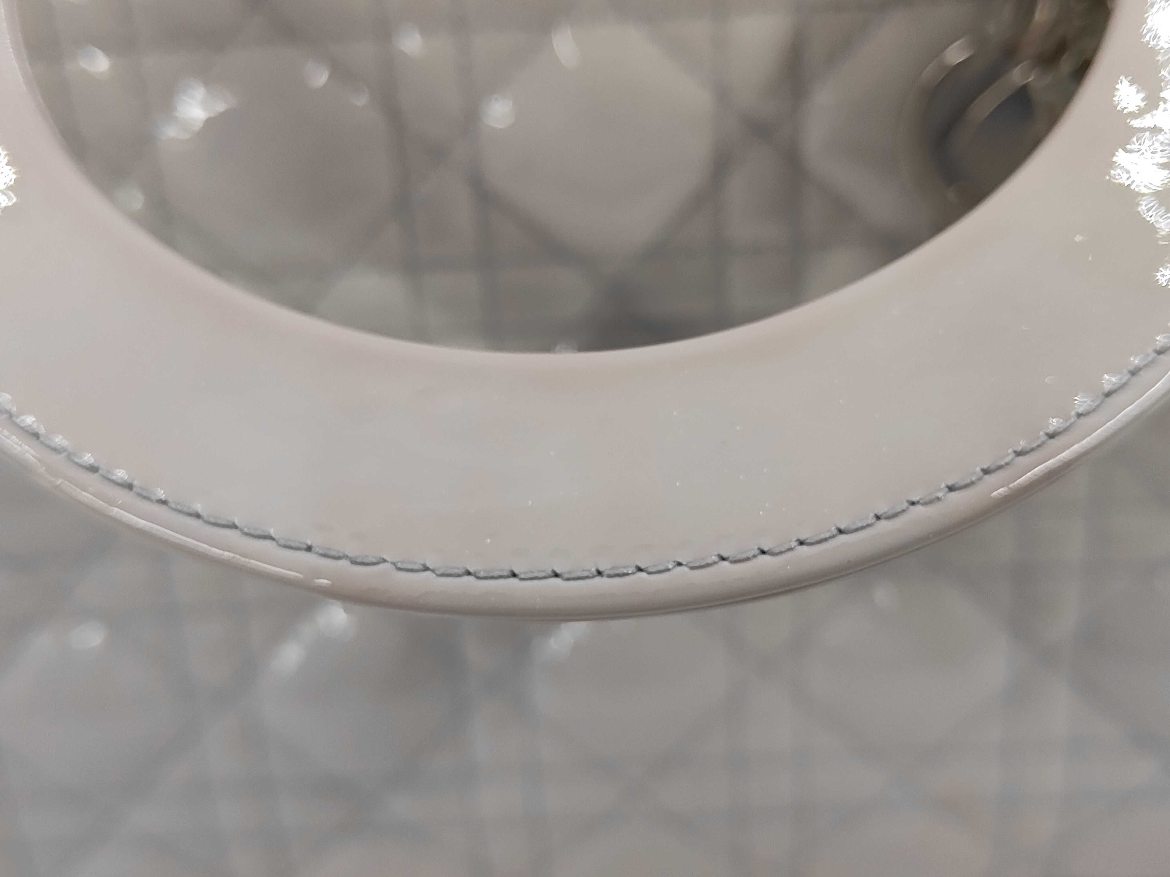 patent gray Lady Dior handbag — view 12