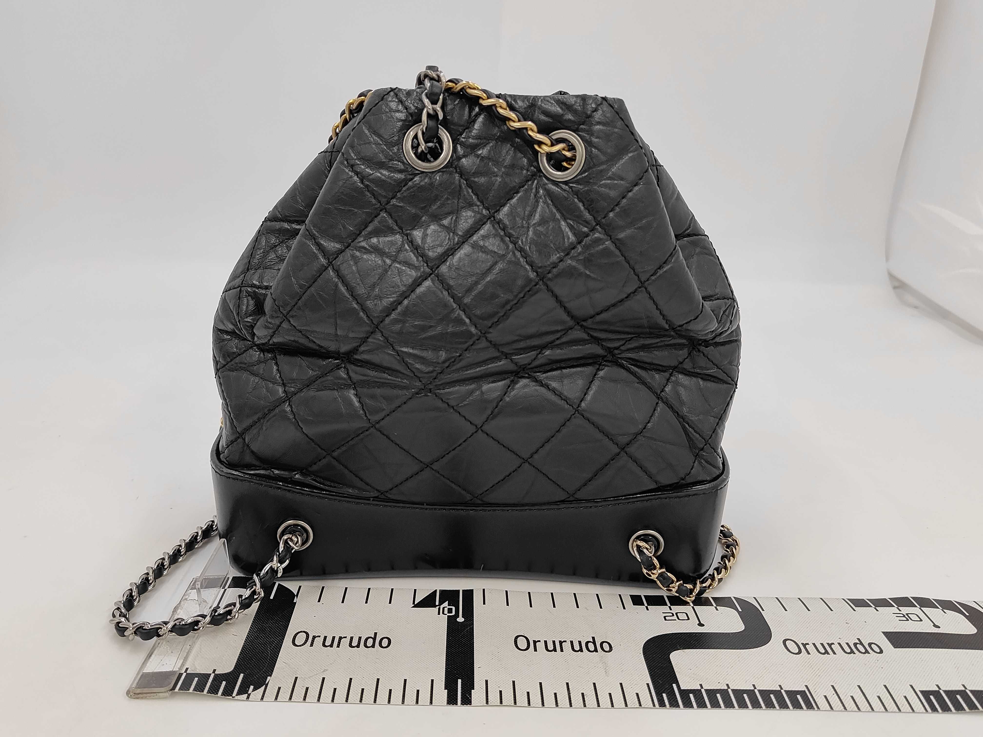 Gabrielle Quilted Leather Backpack, Black Shoulder Bag — view 2