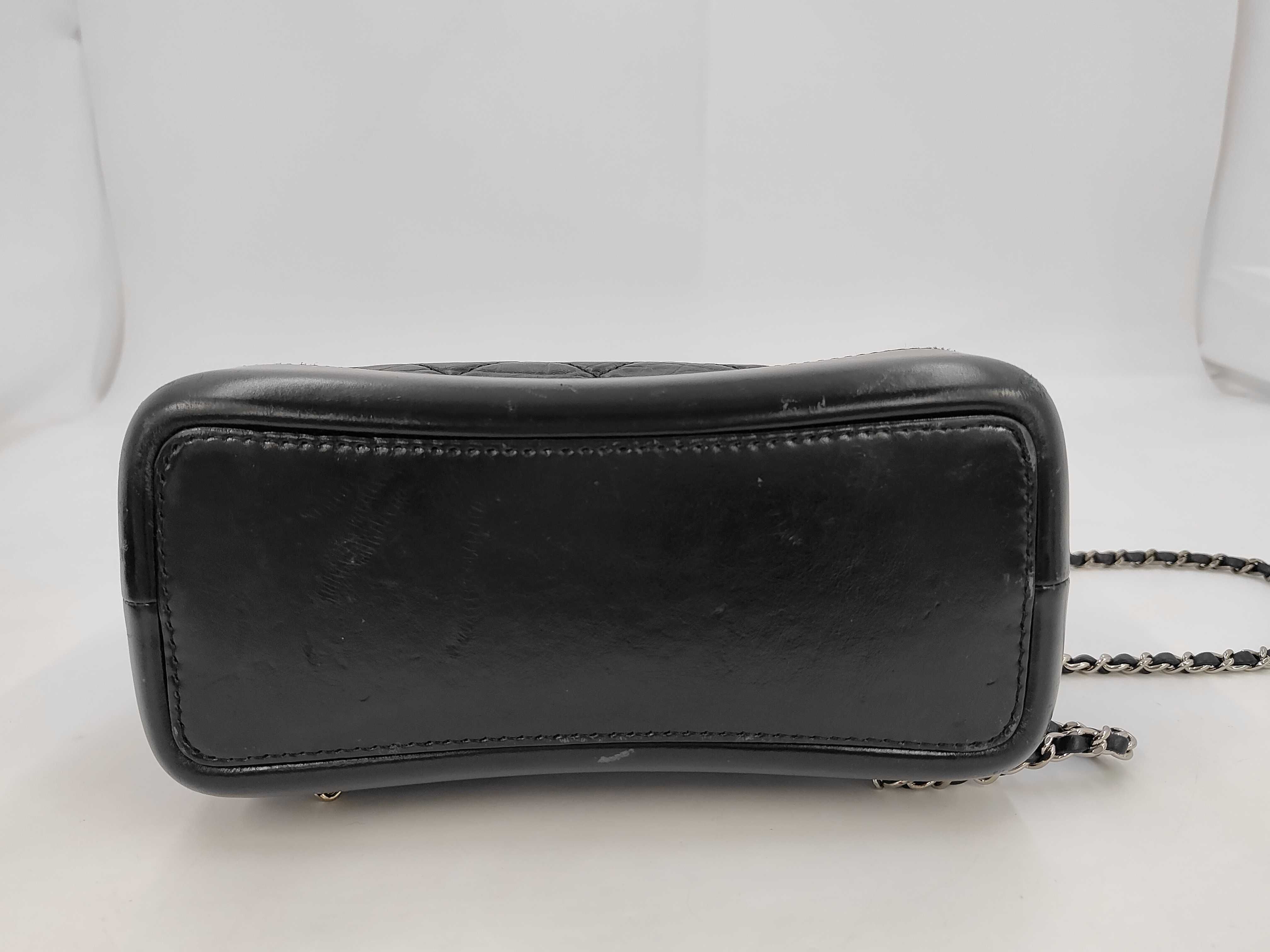 Gabrielle Quilted Leather Backpack, Black Shoulder Bag — view 4