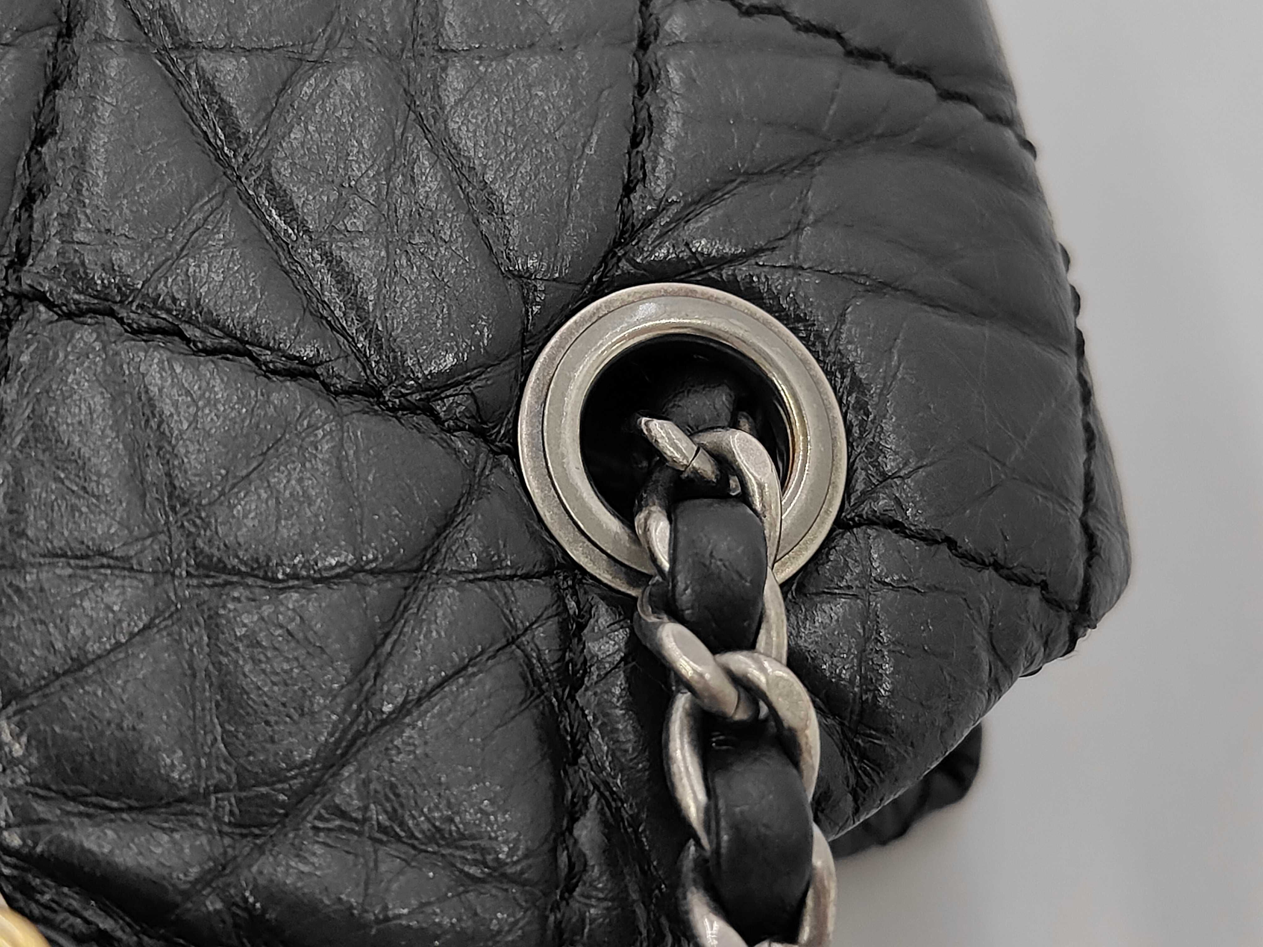 Gabrielle Quilted Leather Backpack, Black Shoulder Bag — view 7