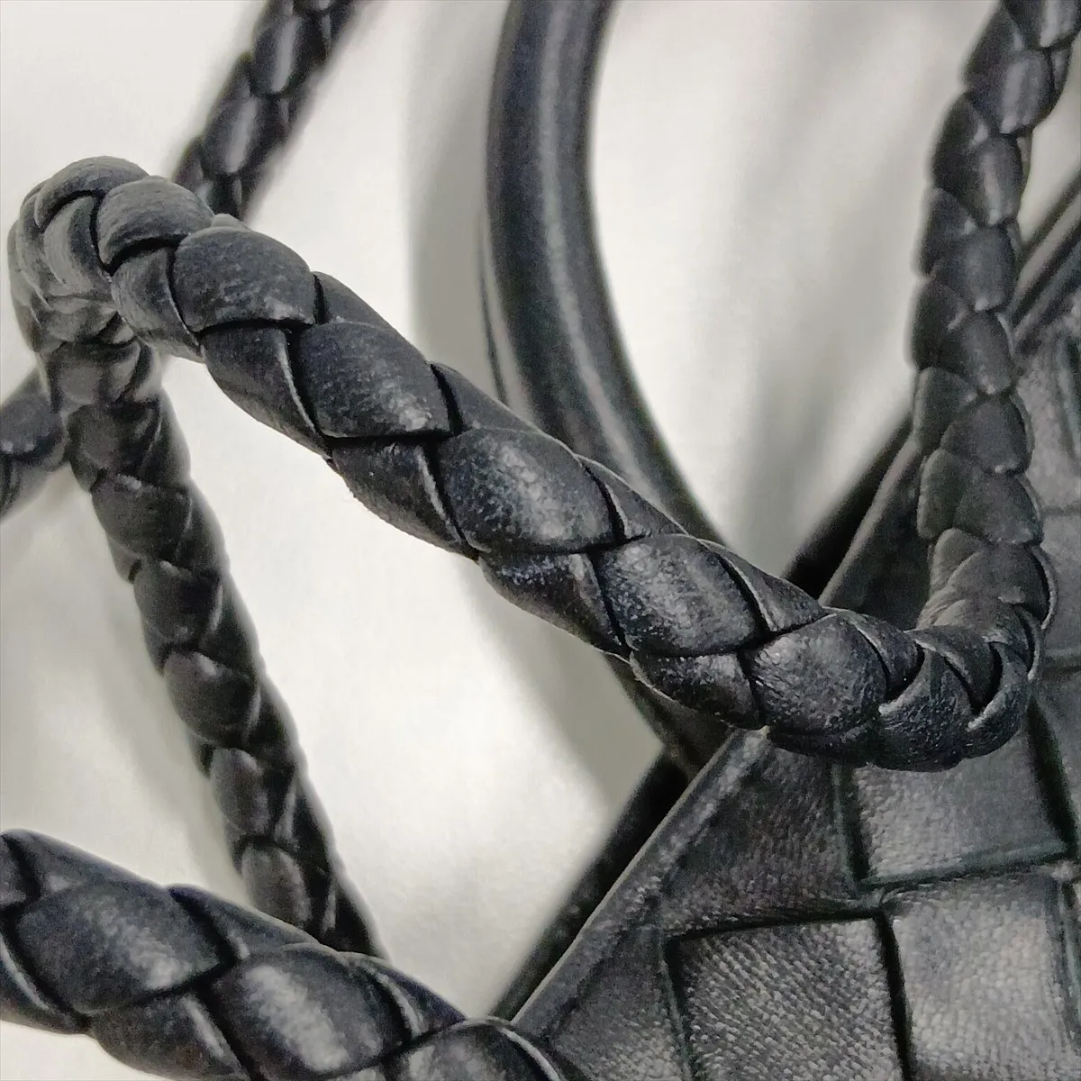 Intrecciato Small Andiamo Leather 2-Way Handbag, Black — view 13