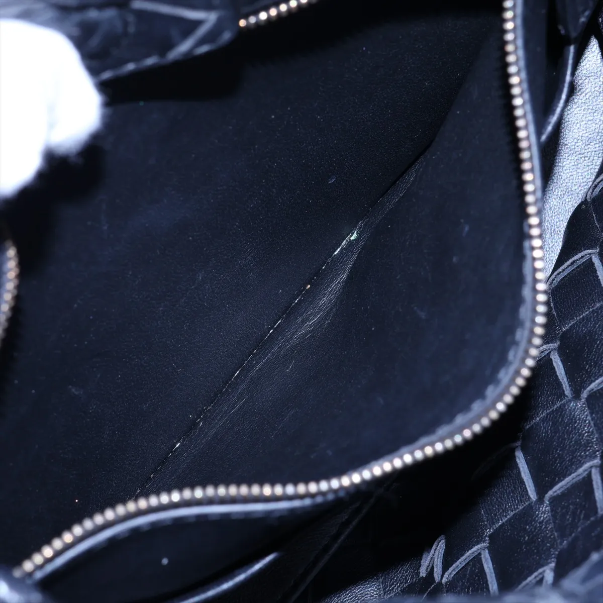 Intrecciato Small Andiamo Leather 2-Way Handbag, Black — view 9