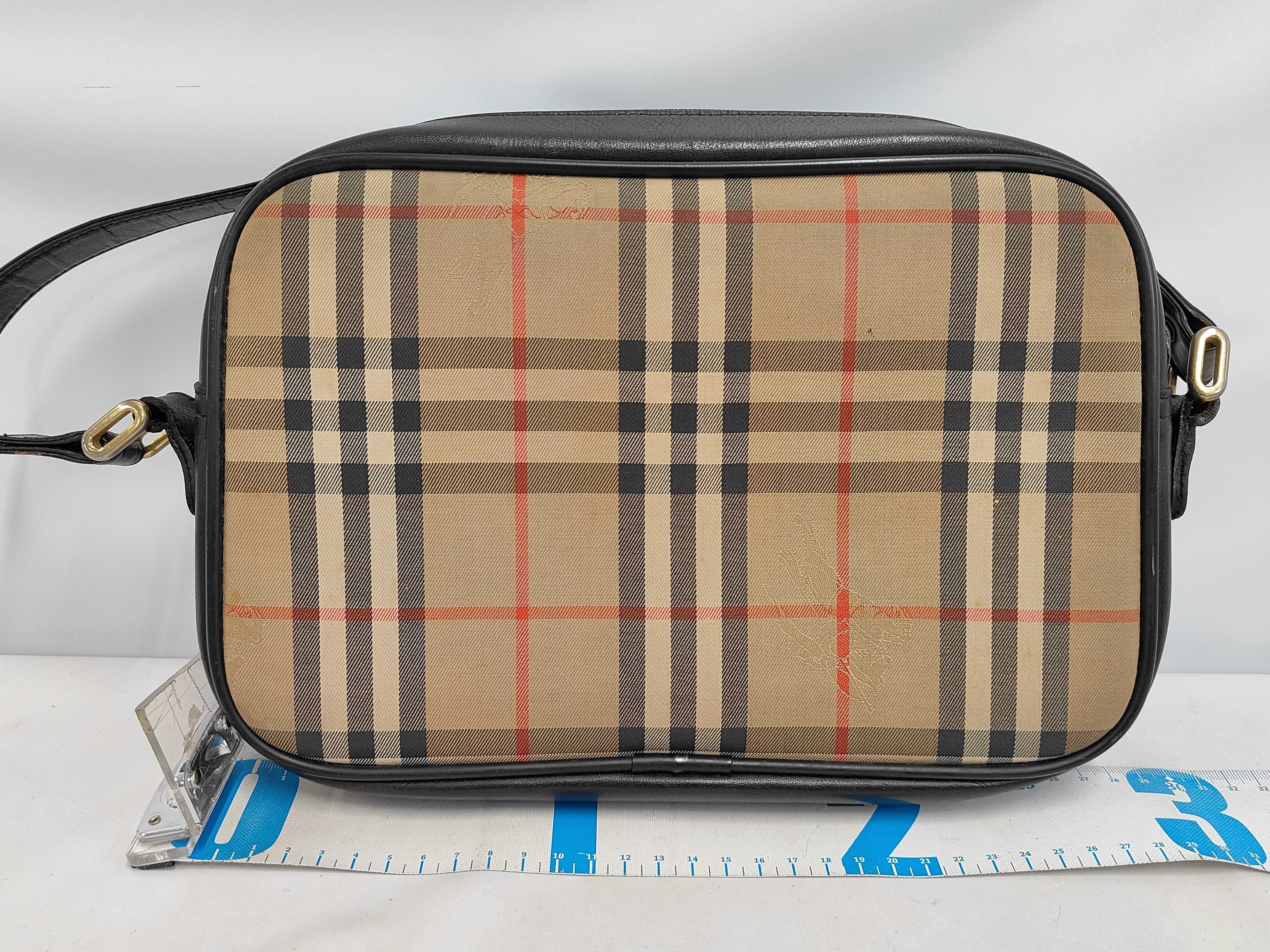 Shoulder Bag Burberrys Burberry Nova Check Horse Logo Brown Canvas Leather Shoulder Bag — view 2