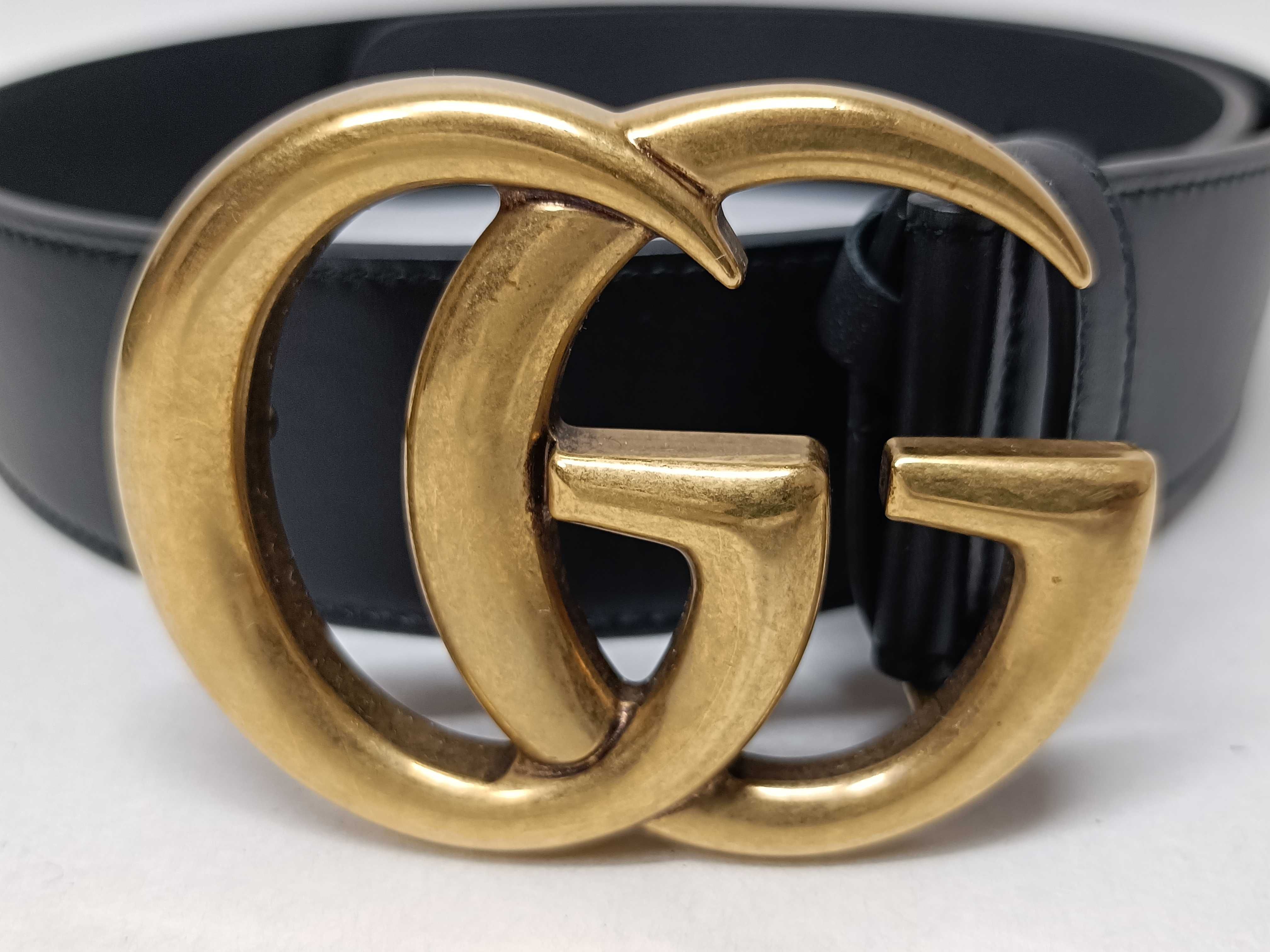 GG Marmont Leather 400593 AP00T Belt — view 2