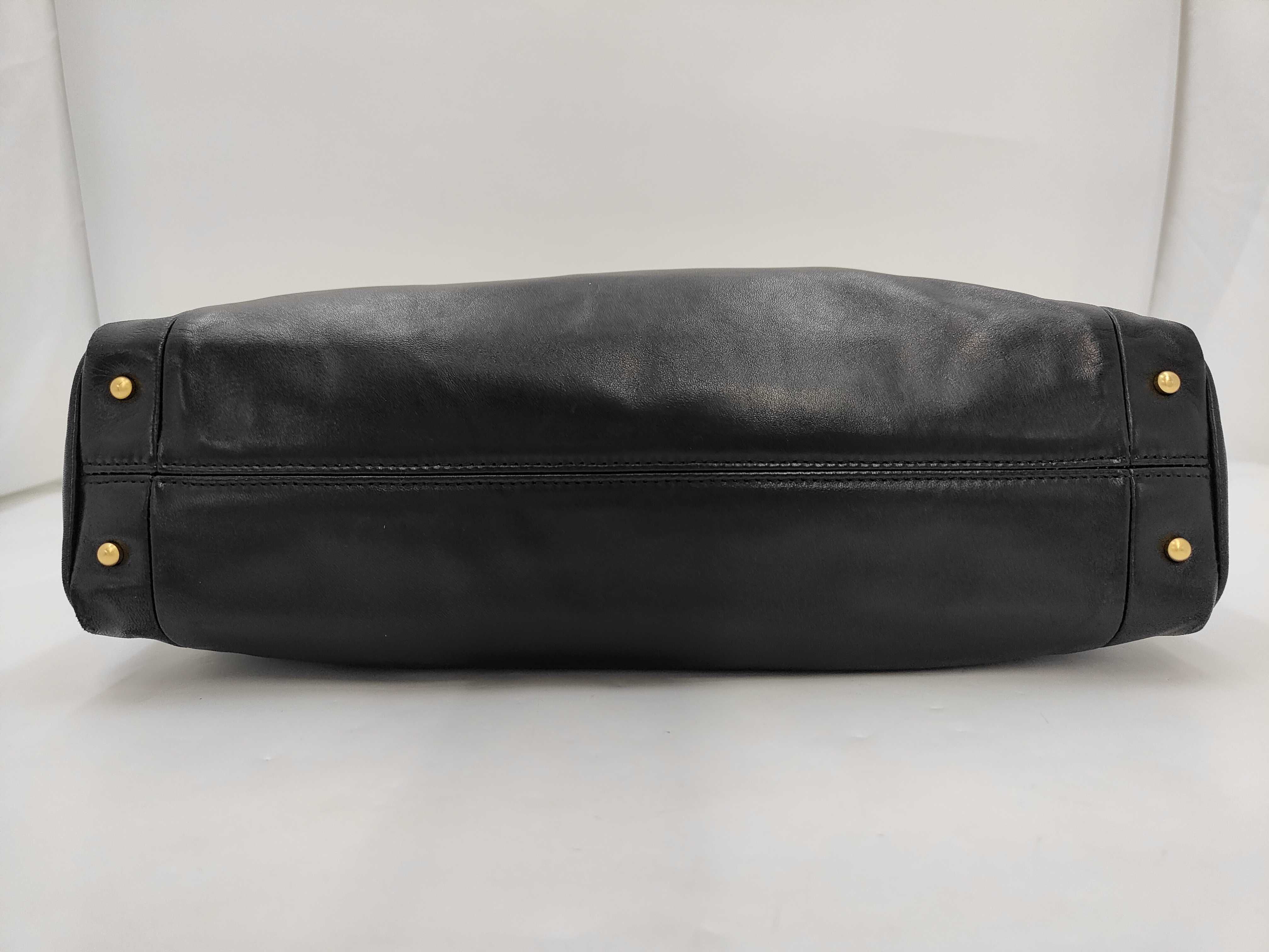 Chain Shoulder Bag, Coco Mark, Leather, Black Bag — view 3