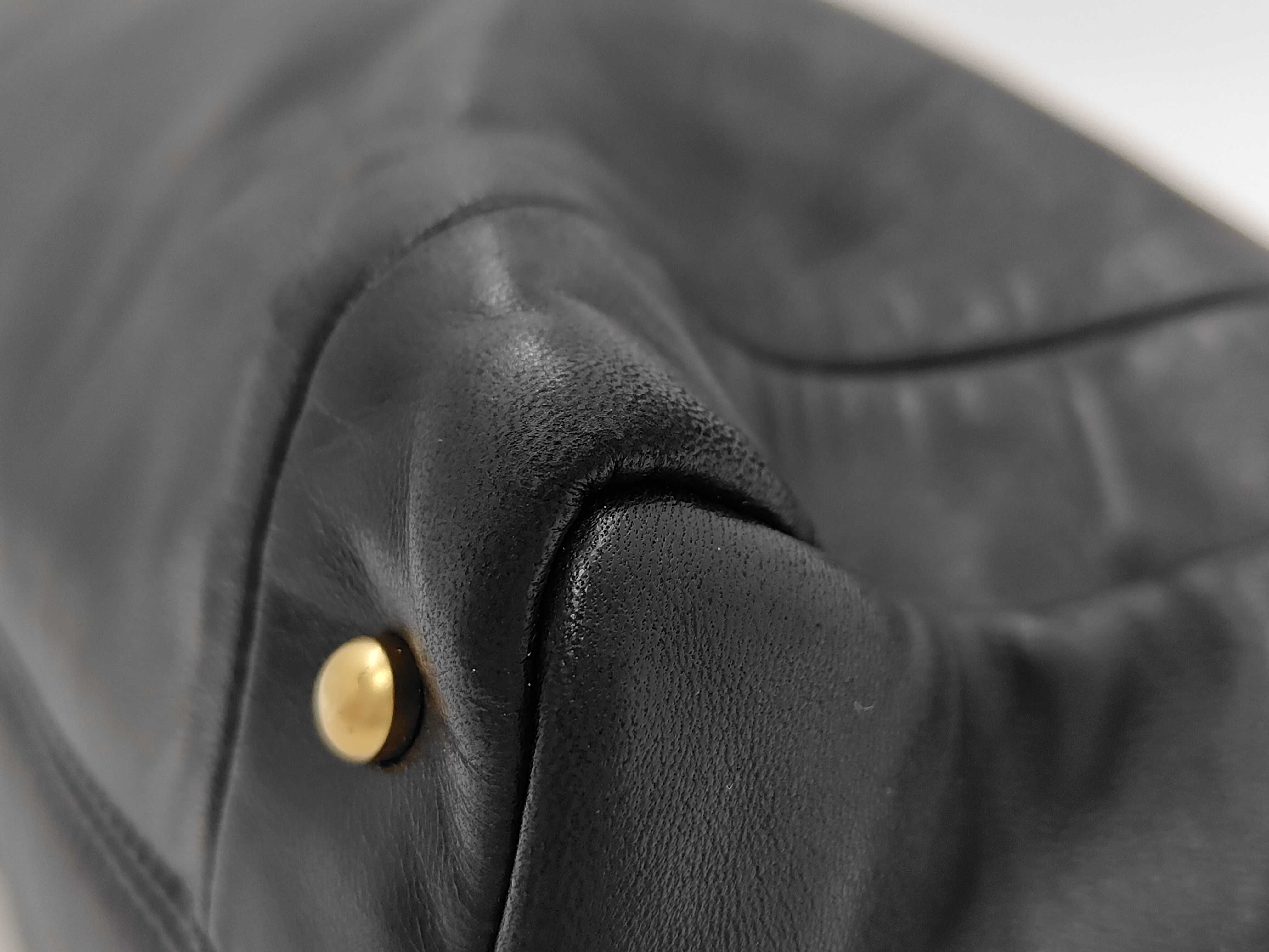 Chain Shoulder Bag, Coco Mark, Leather, Black Bag — view 4