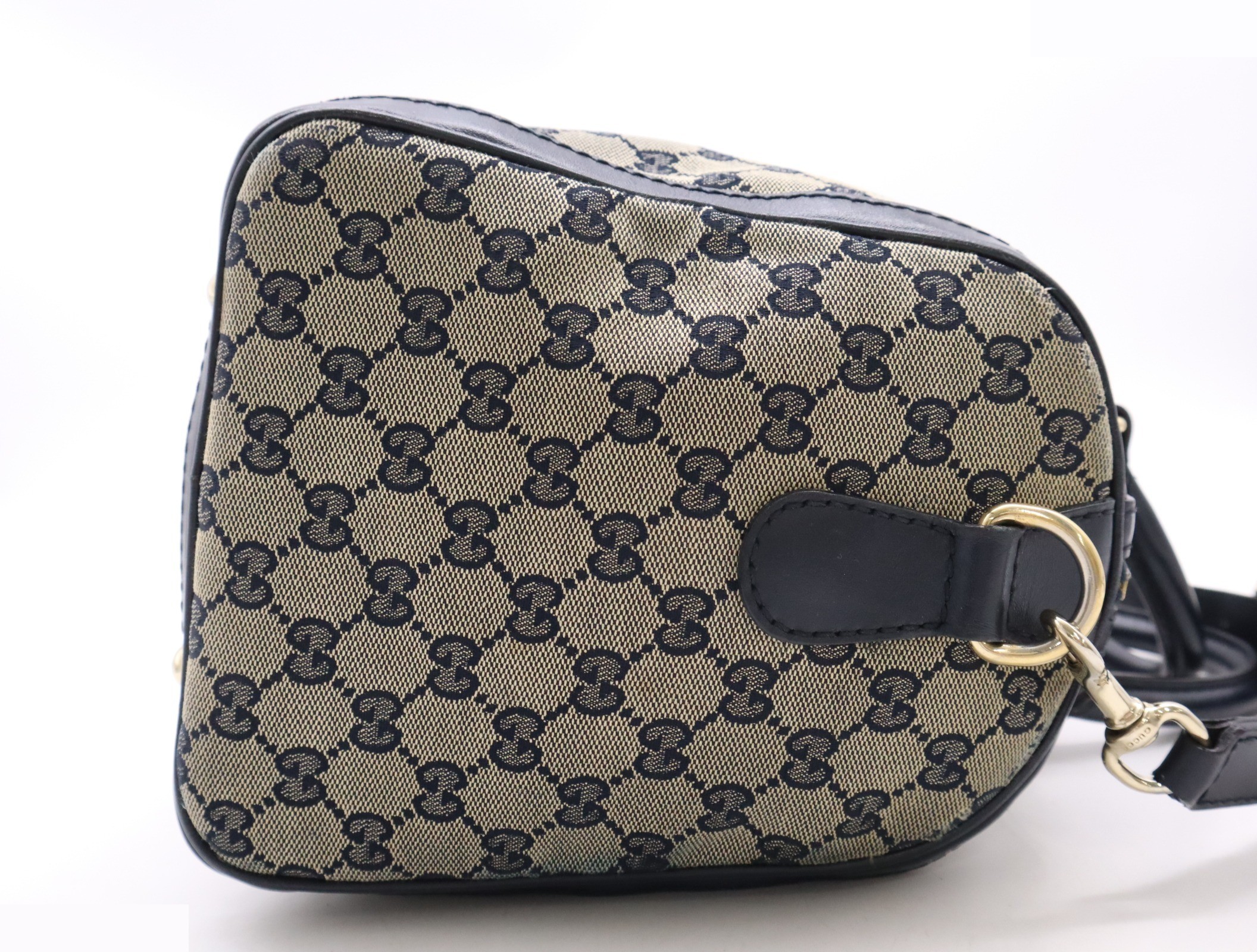 GG Canvas 2WAY Handbag Mini Boston Bag Sherry Line Navy — view 5