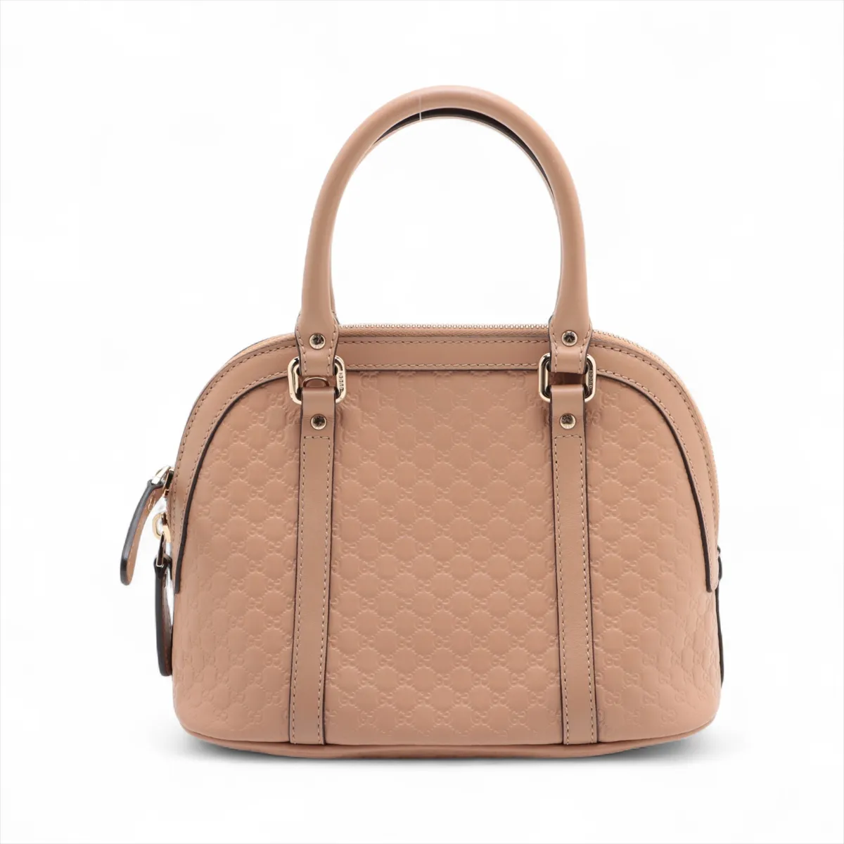 Microguccissima Leather 2-Way Handbag, Pink Beige, 449654 (Outlet) — view 2