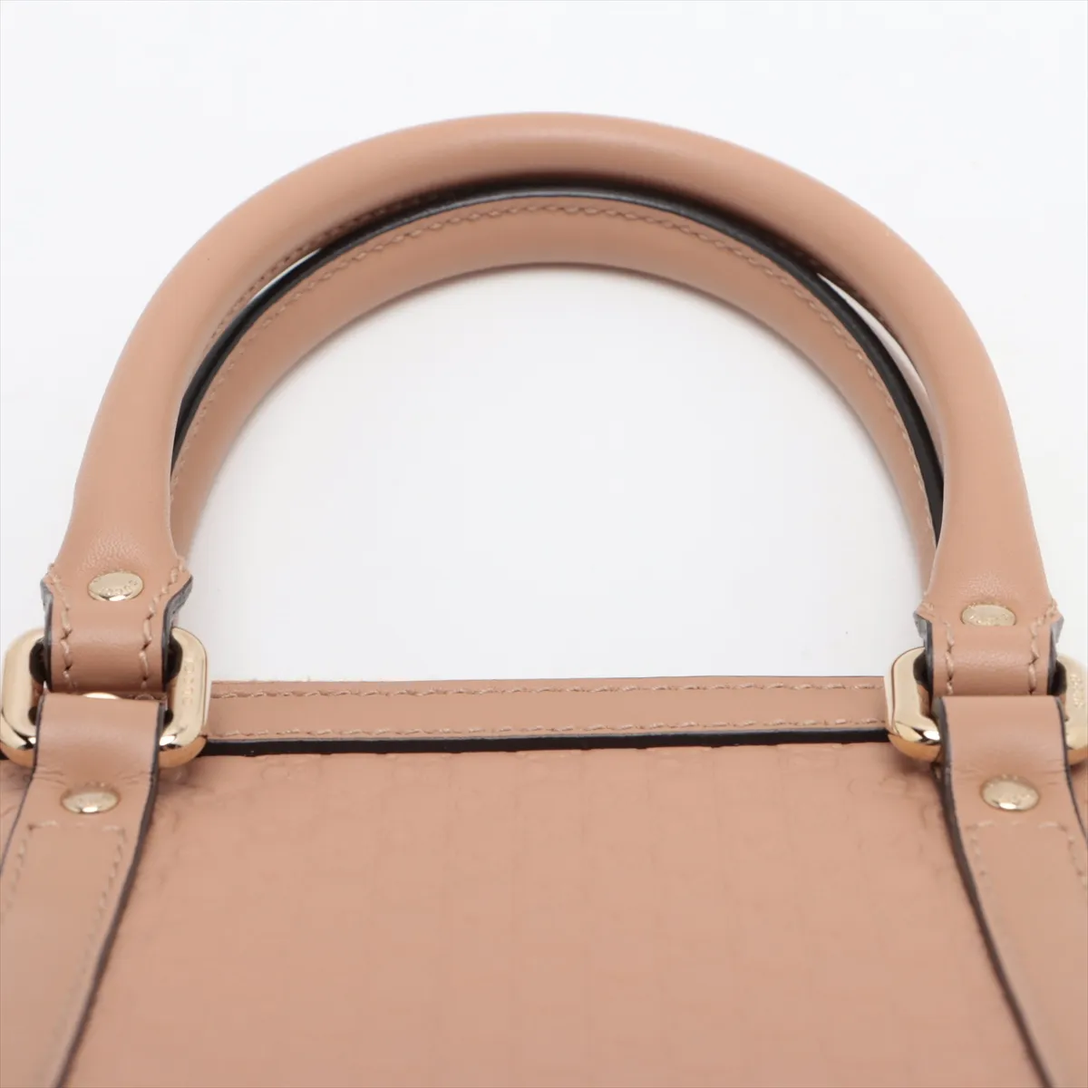 Microguccissima Leather 2-Way Handbag, Pink Beige, 449654 (Outlet) — view 6
