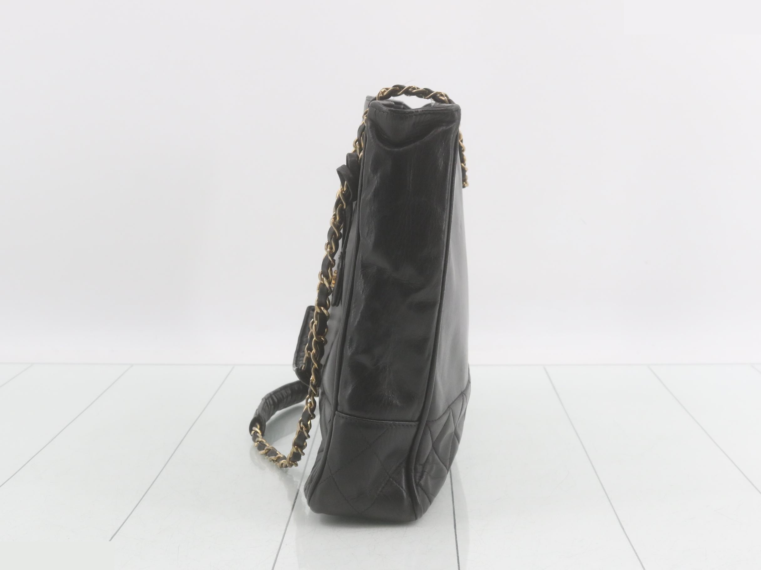 Matelassé Lamb Chain Tote Bag — view 3