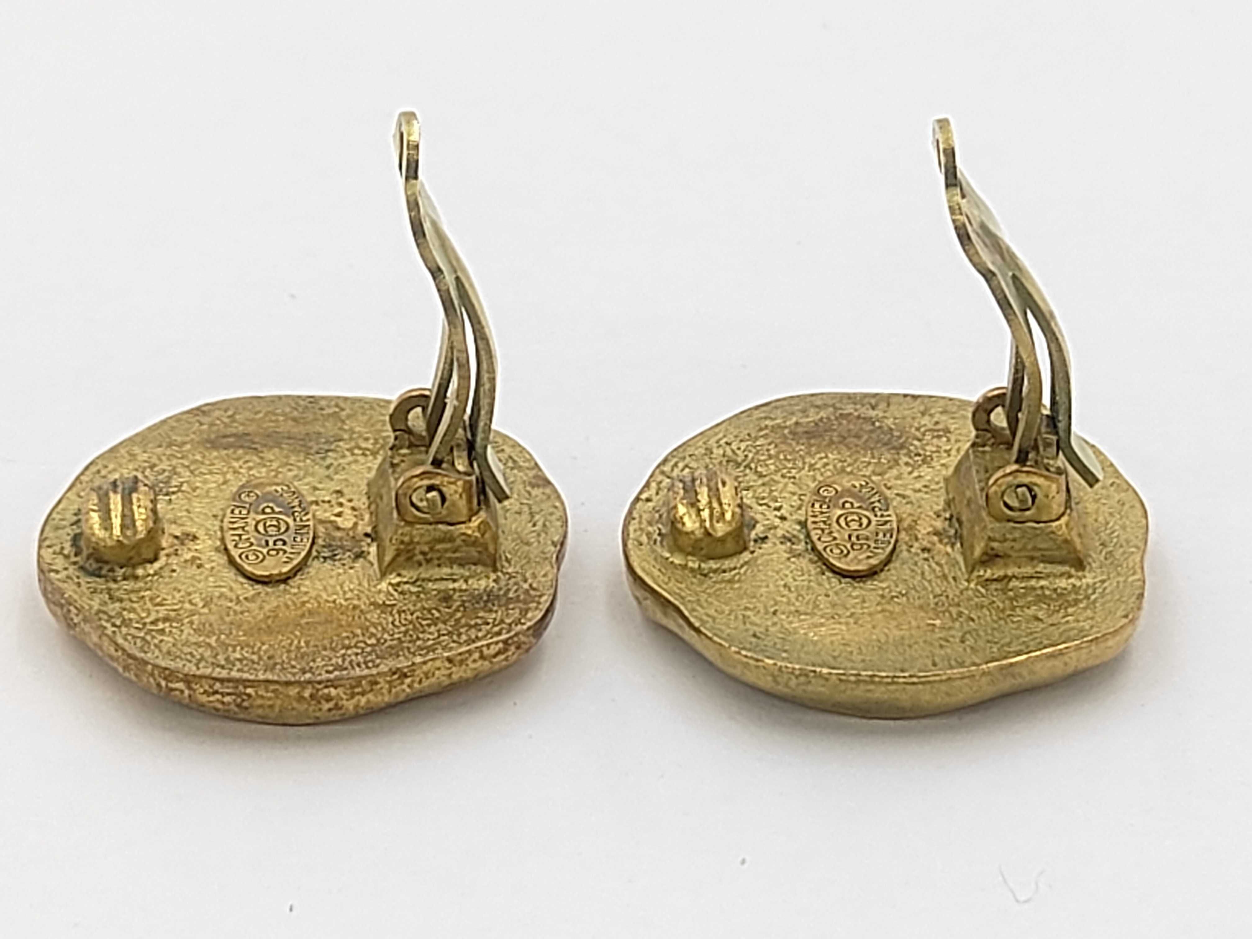 Coco Mark Earrings, Gold Earrings — view 3