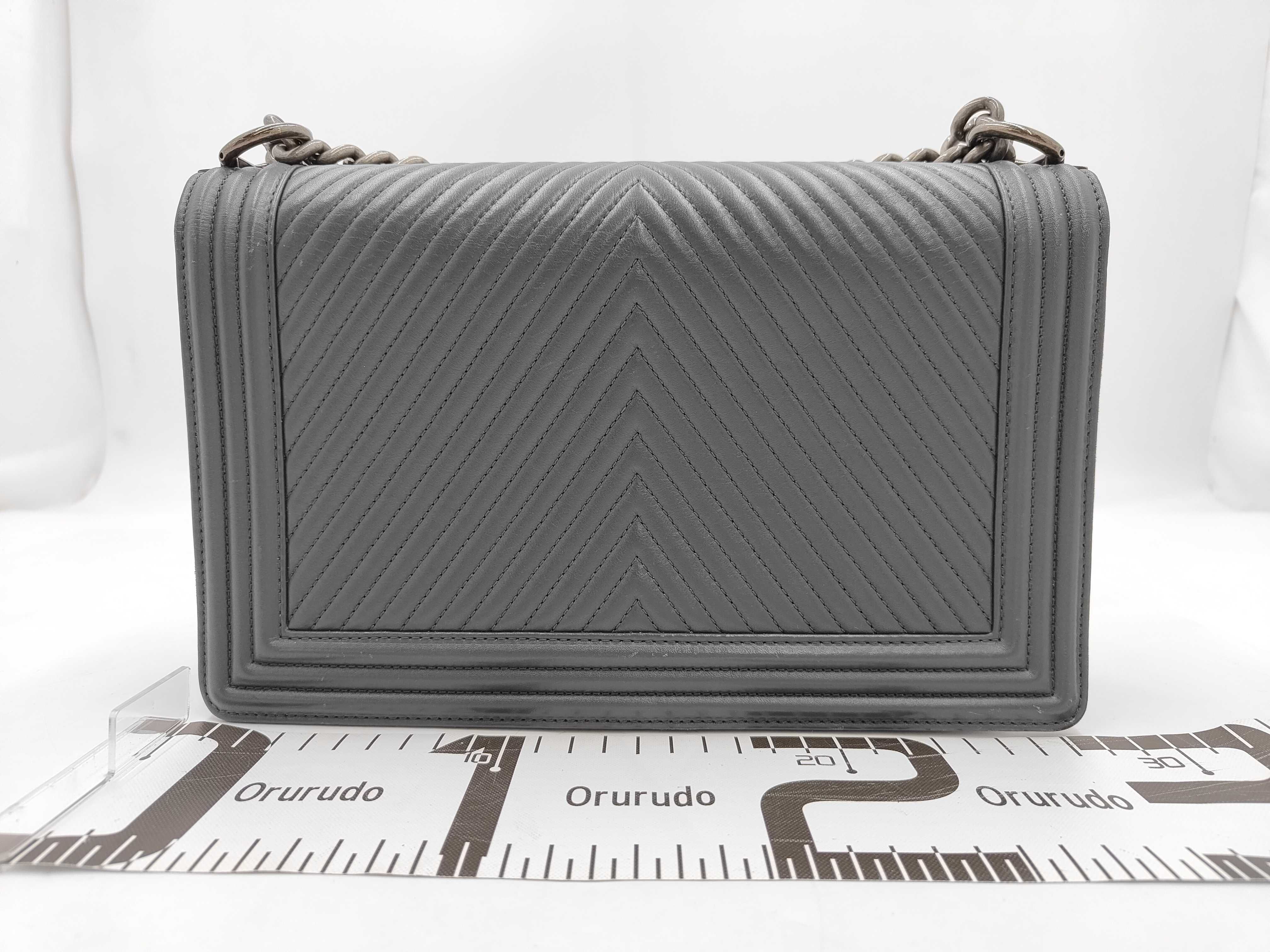 Le Boy Black V-Stitch Shoulder Bag — view 2