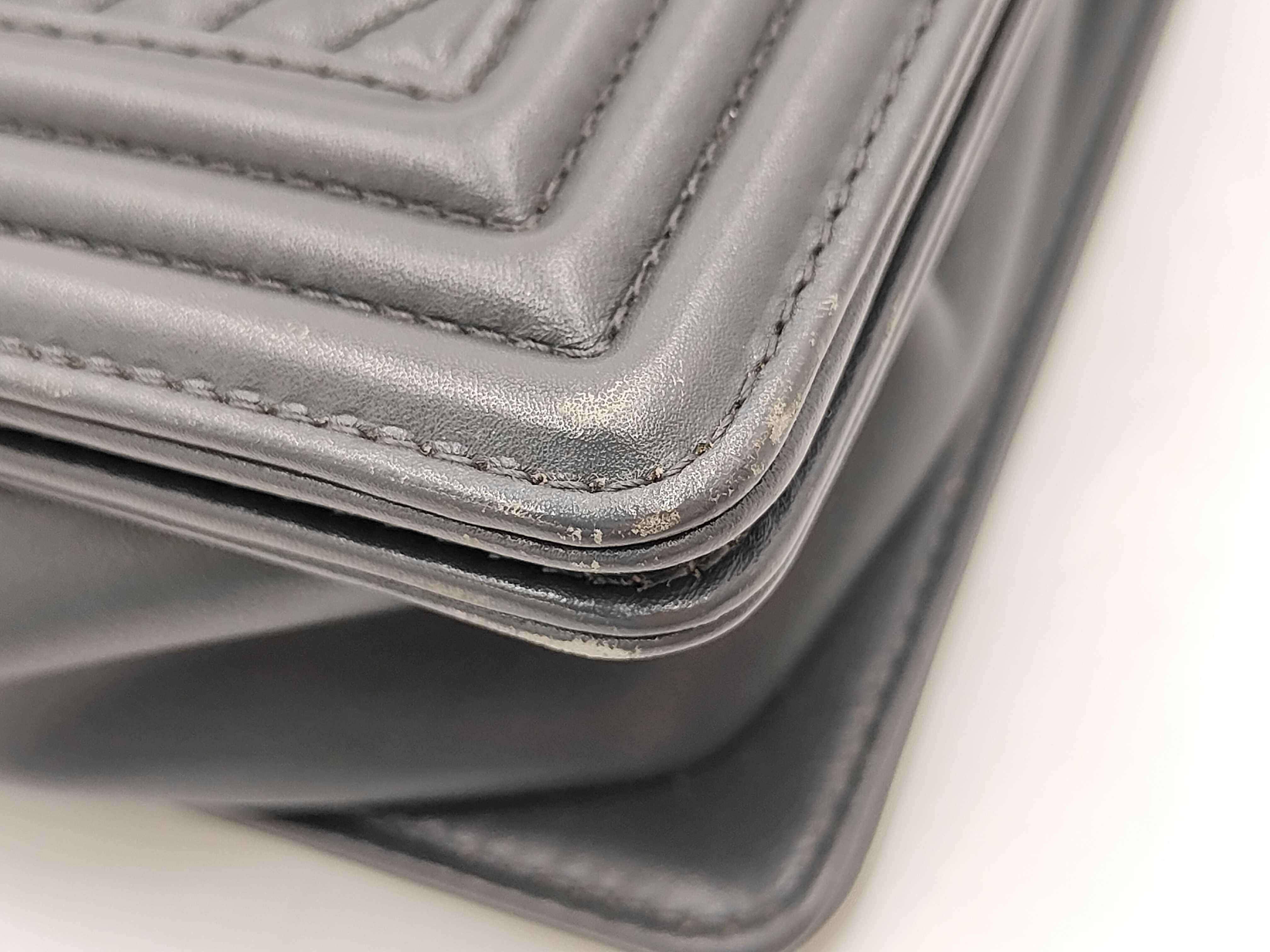 Le Boy Black V-Stitch Shoulder Bag — view 7