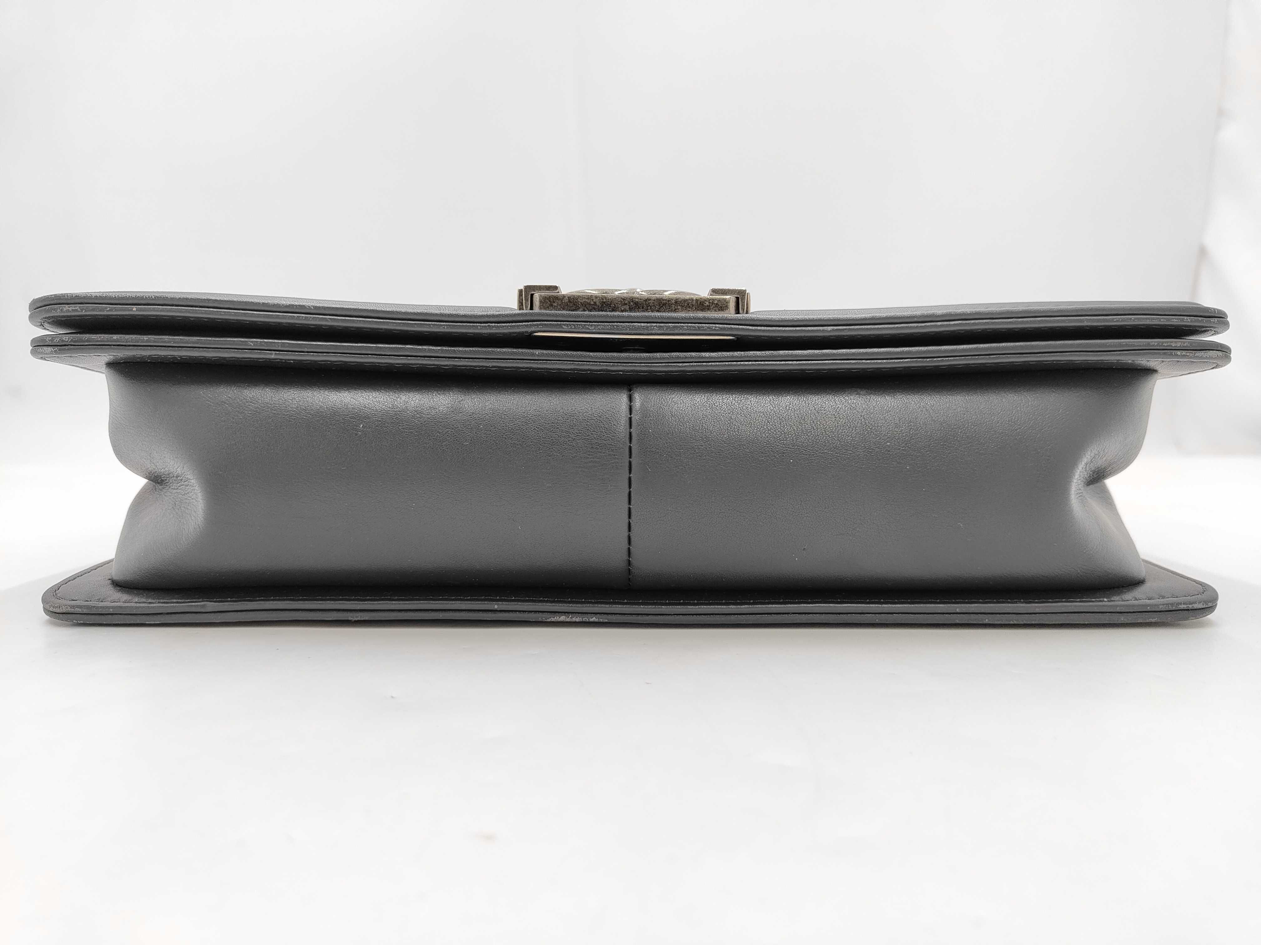 Le Boy Black V-Stitch Shoulder Bag — view 8