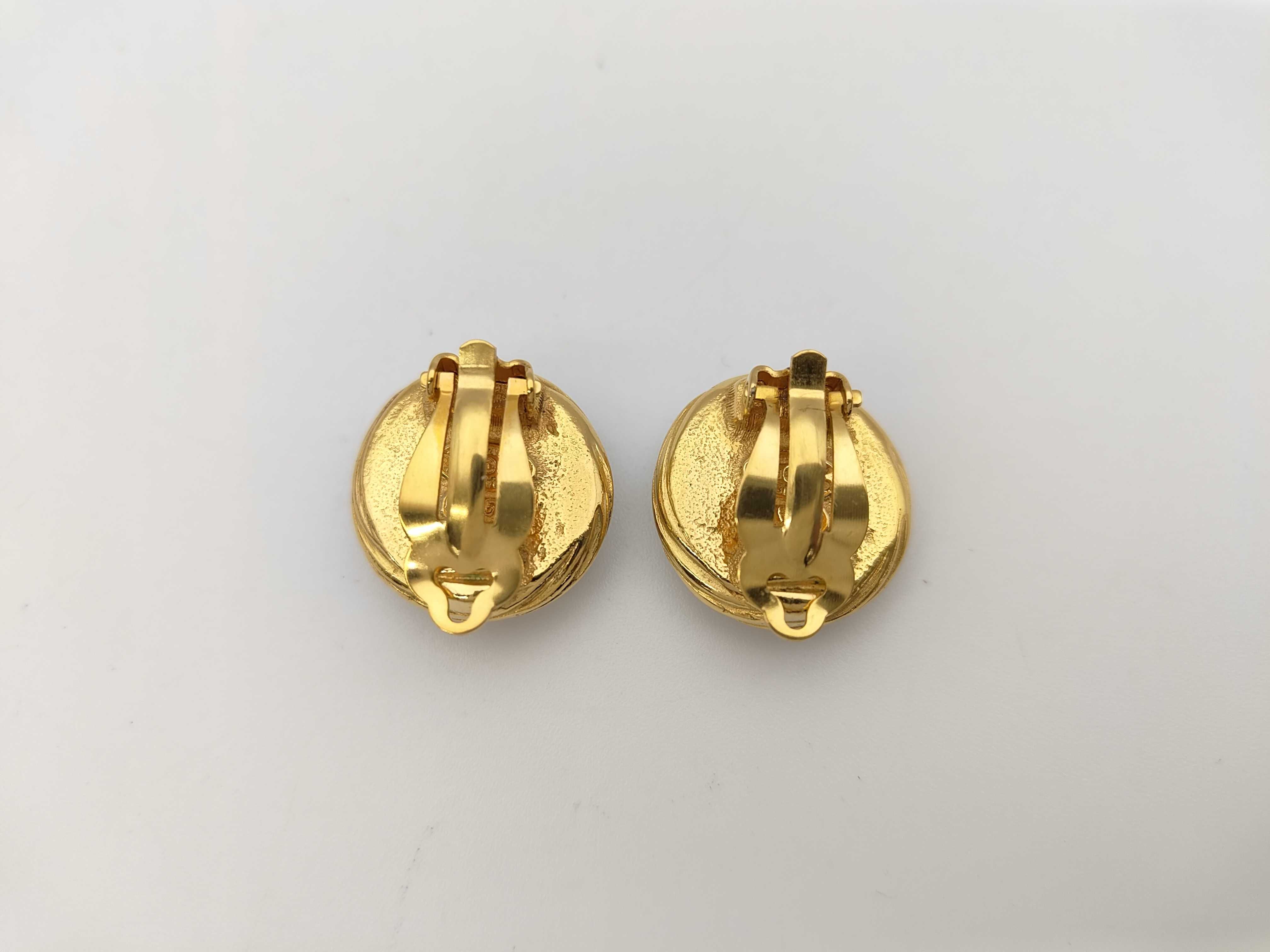 Round Faux Pearl Earrings 93P 2949 Gold-colored Earrings — view 2