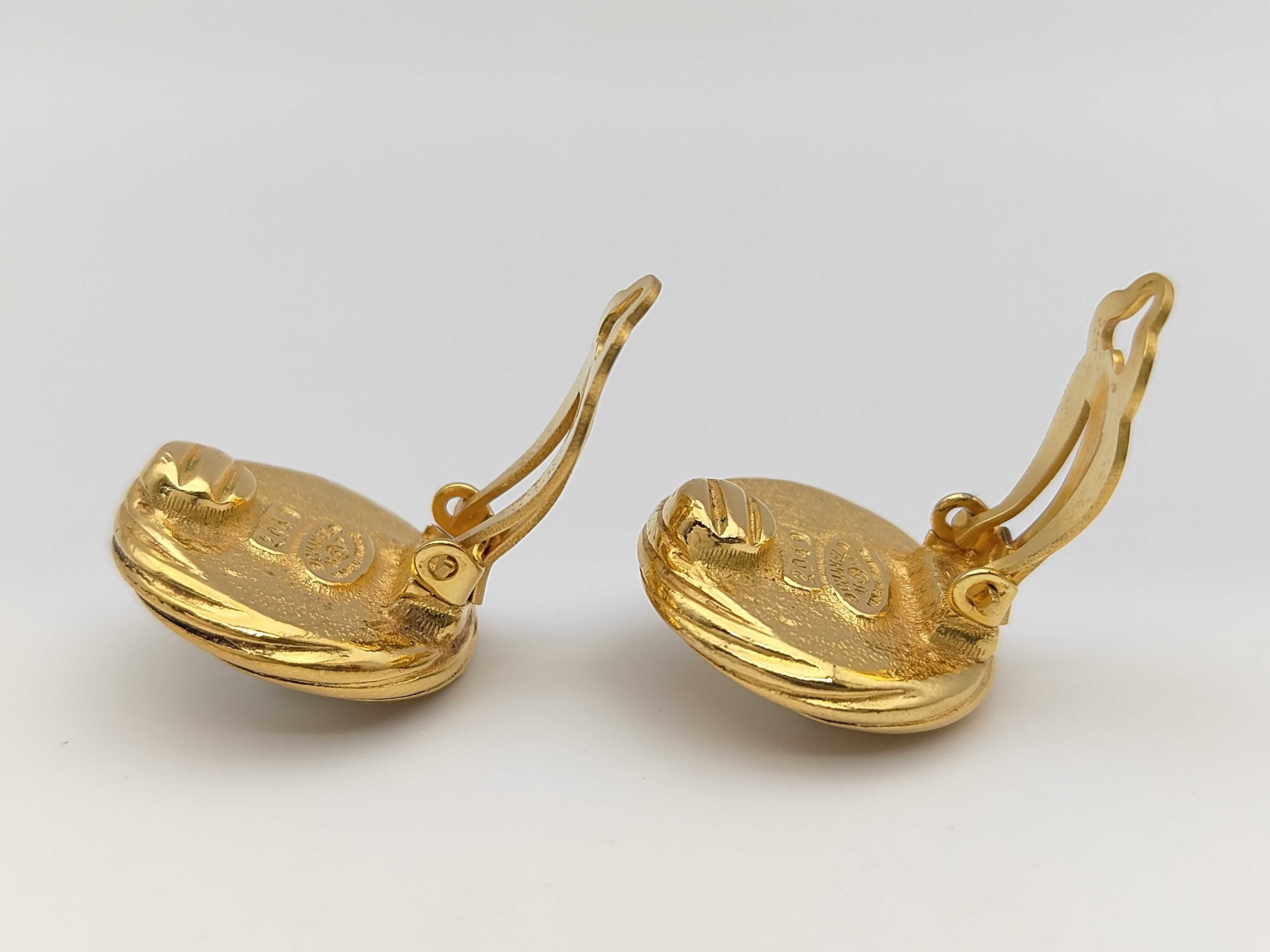 Round Faux Pearl Earrings 93P 2949 Gold-colored Earrings — view 4