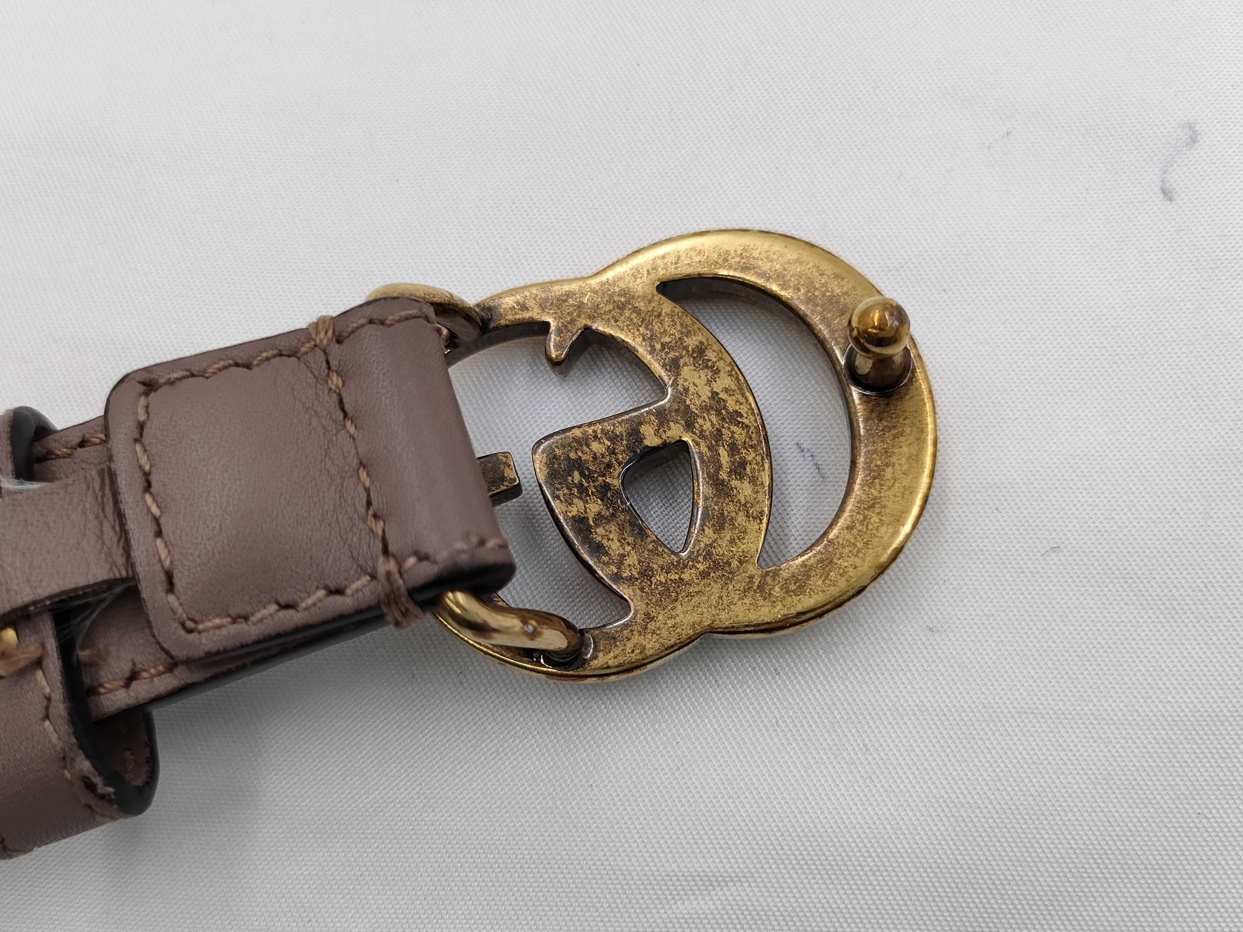 GG Marmon Leather Mini Belt 409417 Belt — view 4