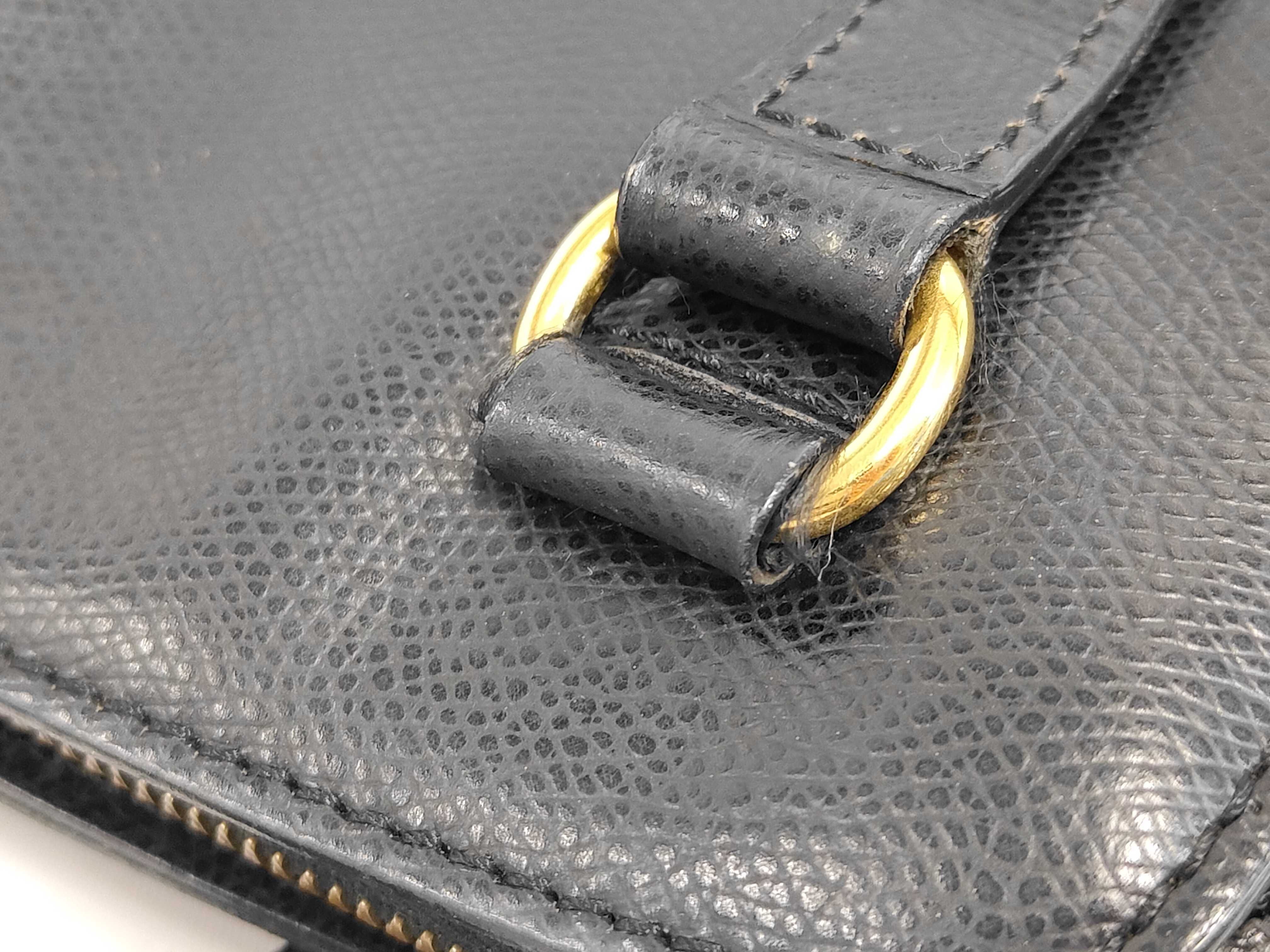 Leather Turnlock Handbag, Black Handbag — view 6