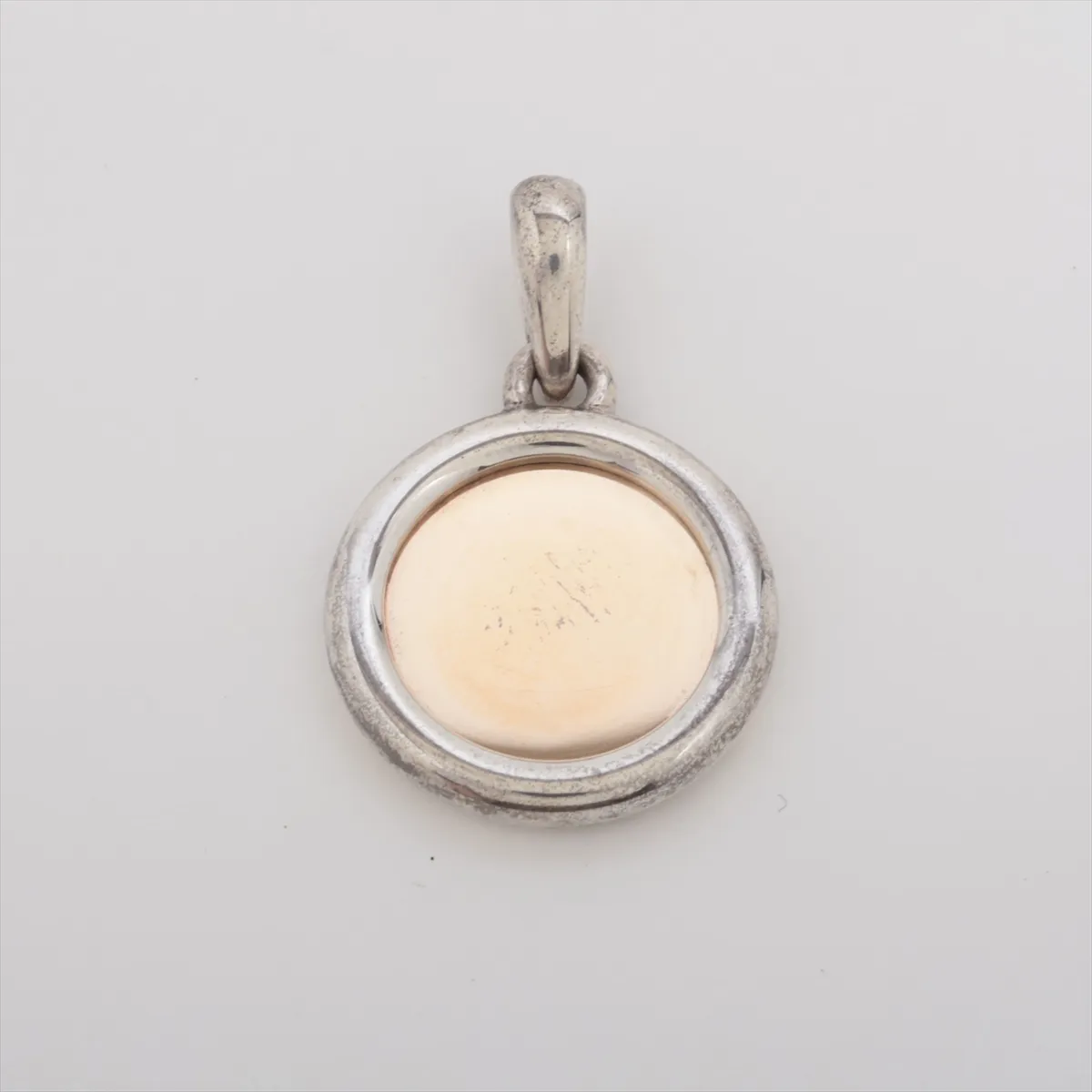 Sellier necklace pendant, 925 x 750 mm, 6.6g, gold x silver. Shows wear, tarnish, — view 2