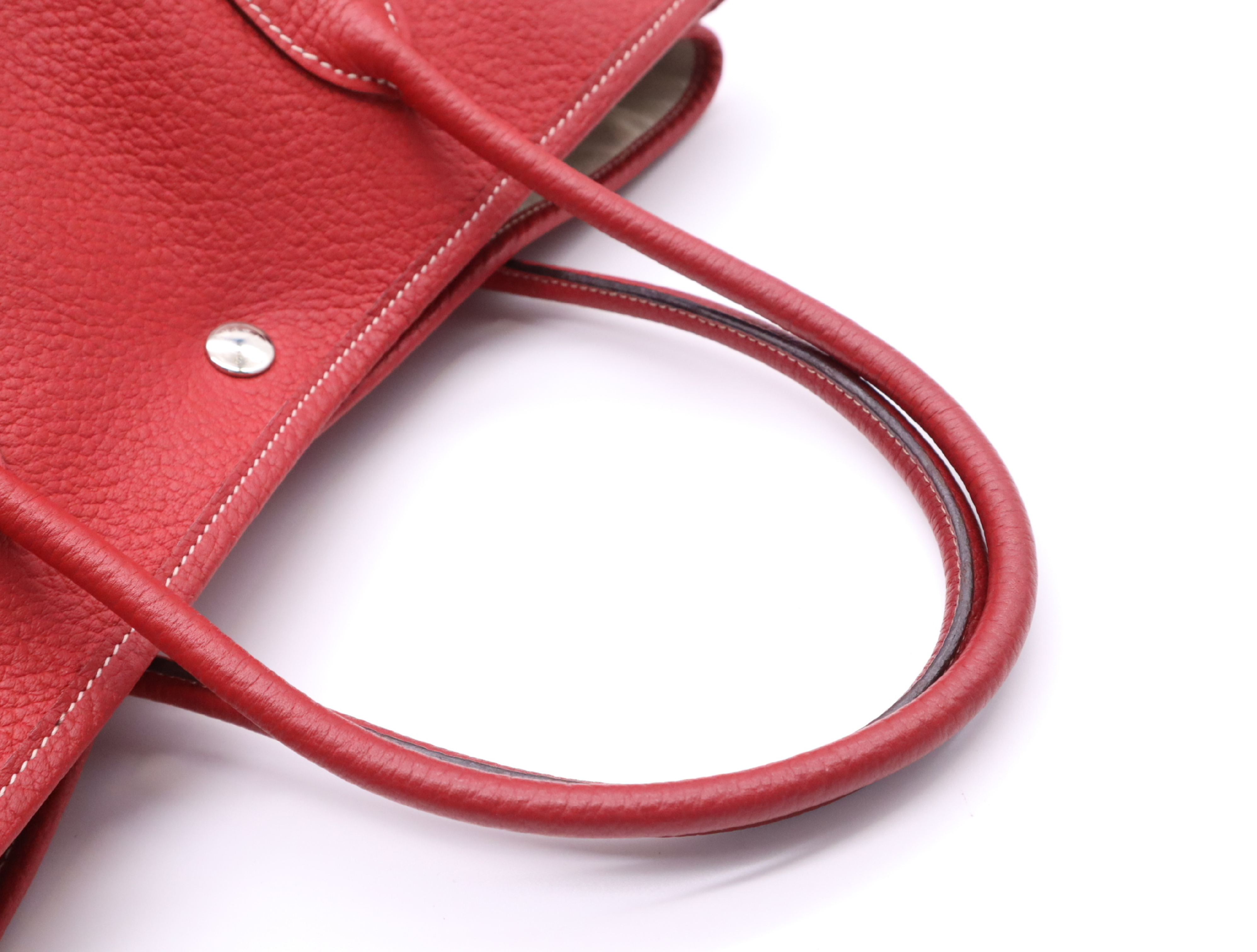 Leather Garden Party PM Red Silver Hardware with Dust Bag P Stamp 2012 Handbag — view 12