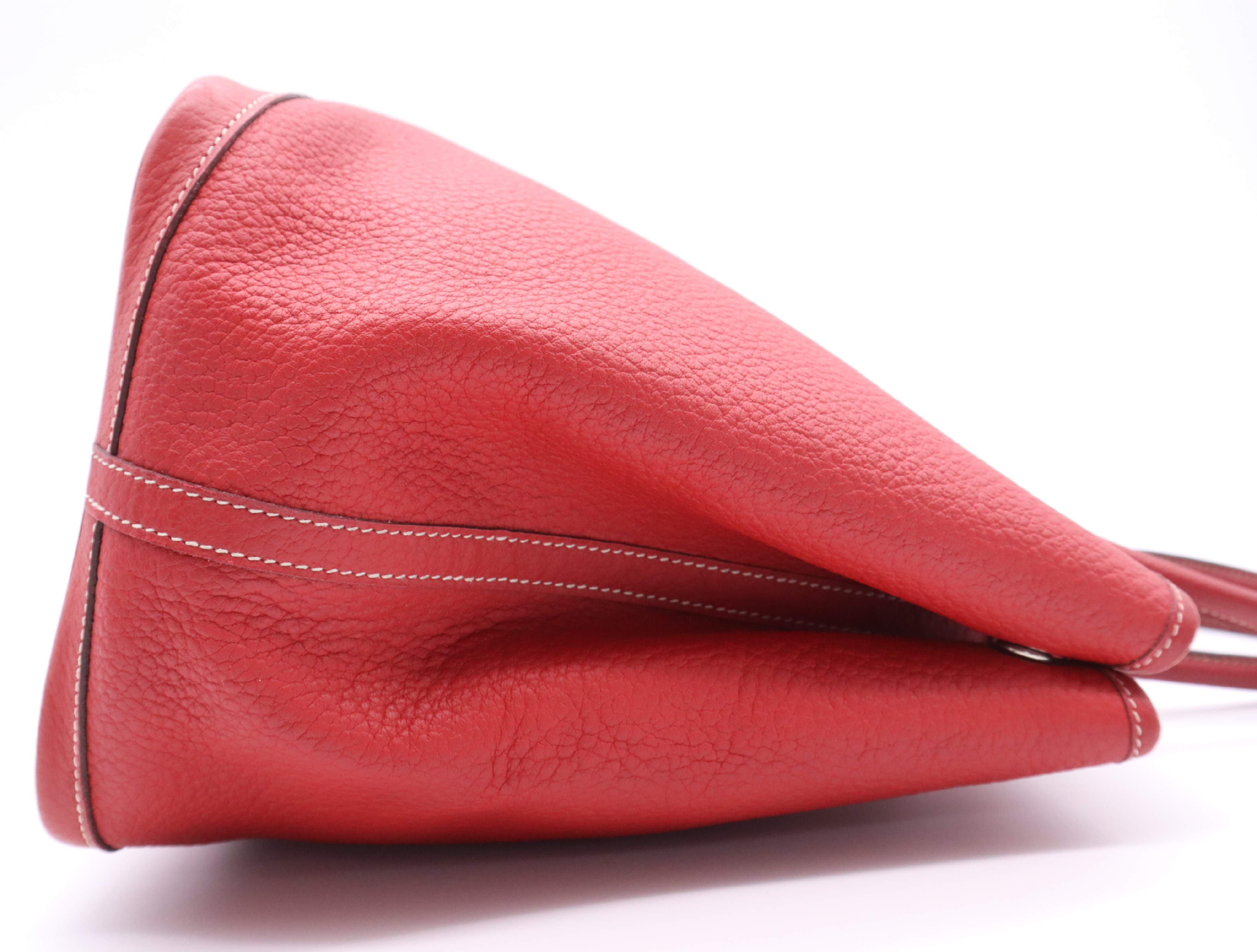 Leather Garden Party PM Red Silver Hardware with Dust Bag P Stamp 2012 Handbag — view 5