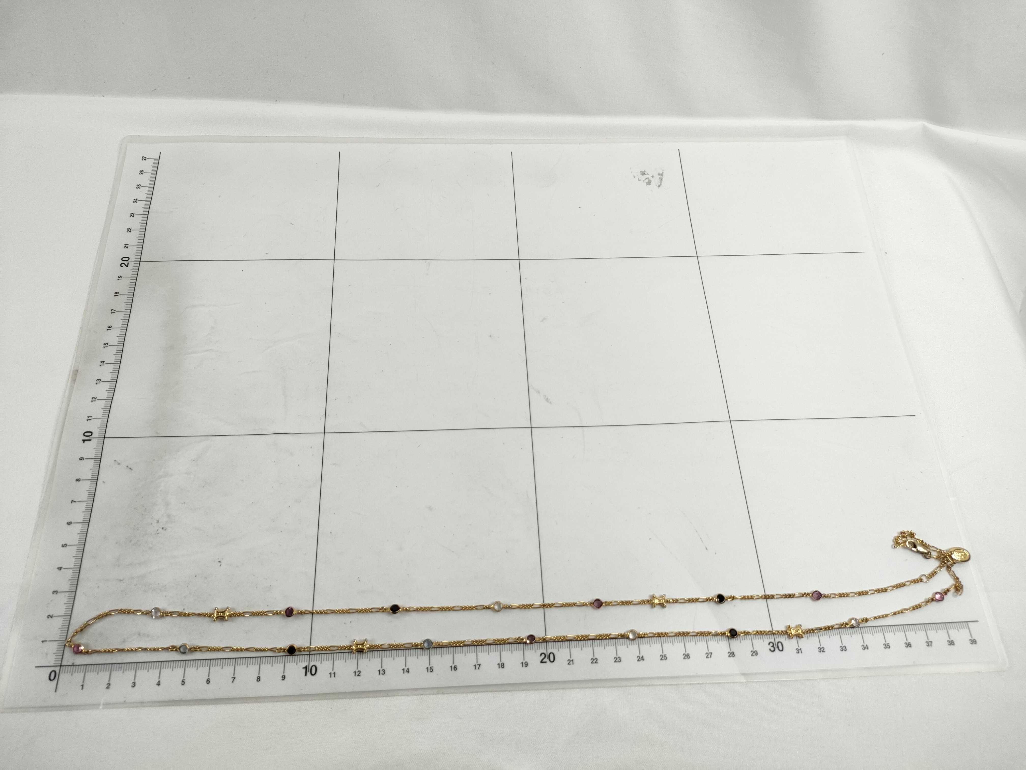 Triomphe Colored Stone Gold Long Necklace — view 9