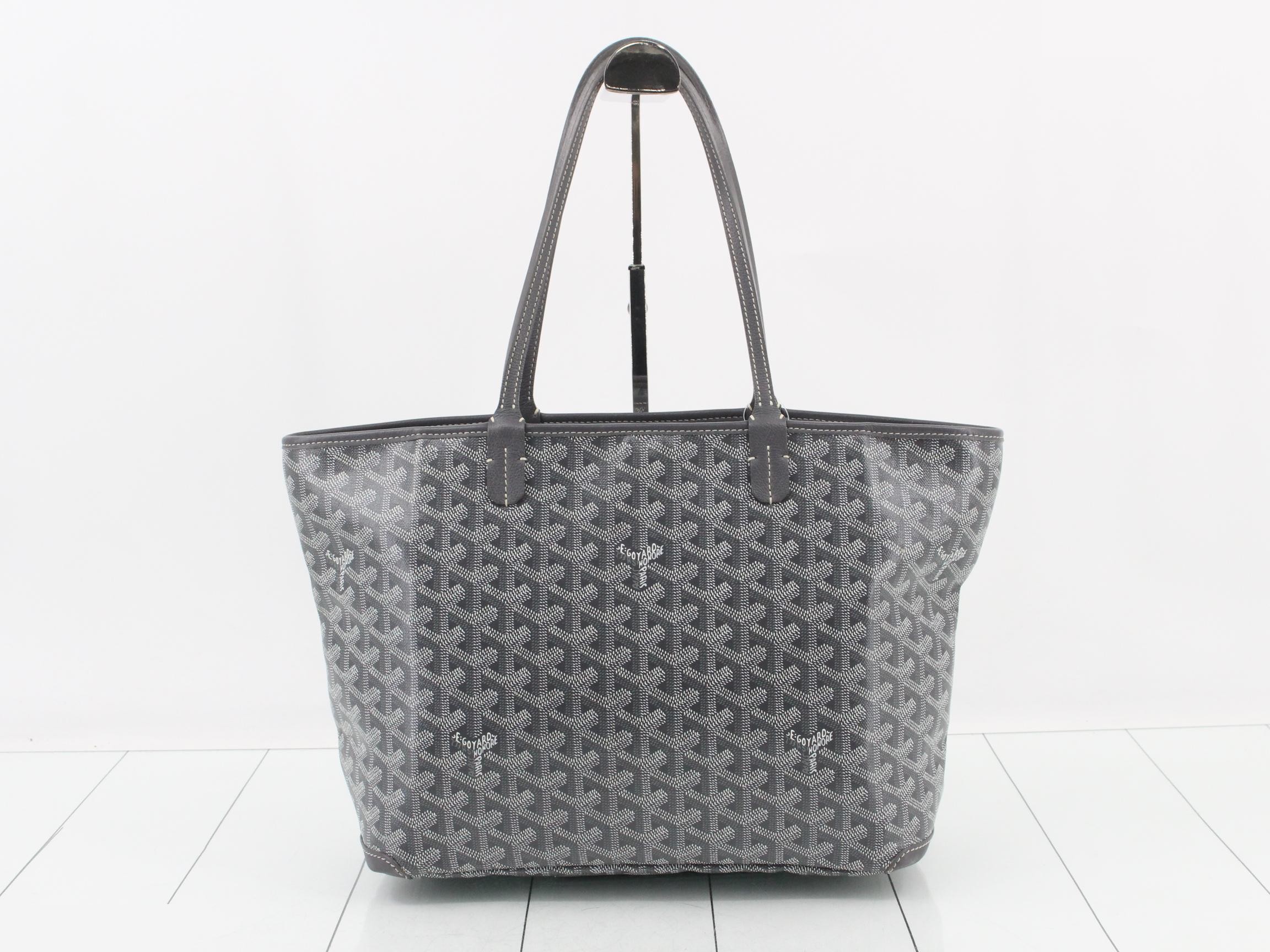 All-over print PVC tote bag, gray tones — view 2