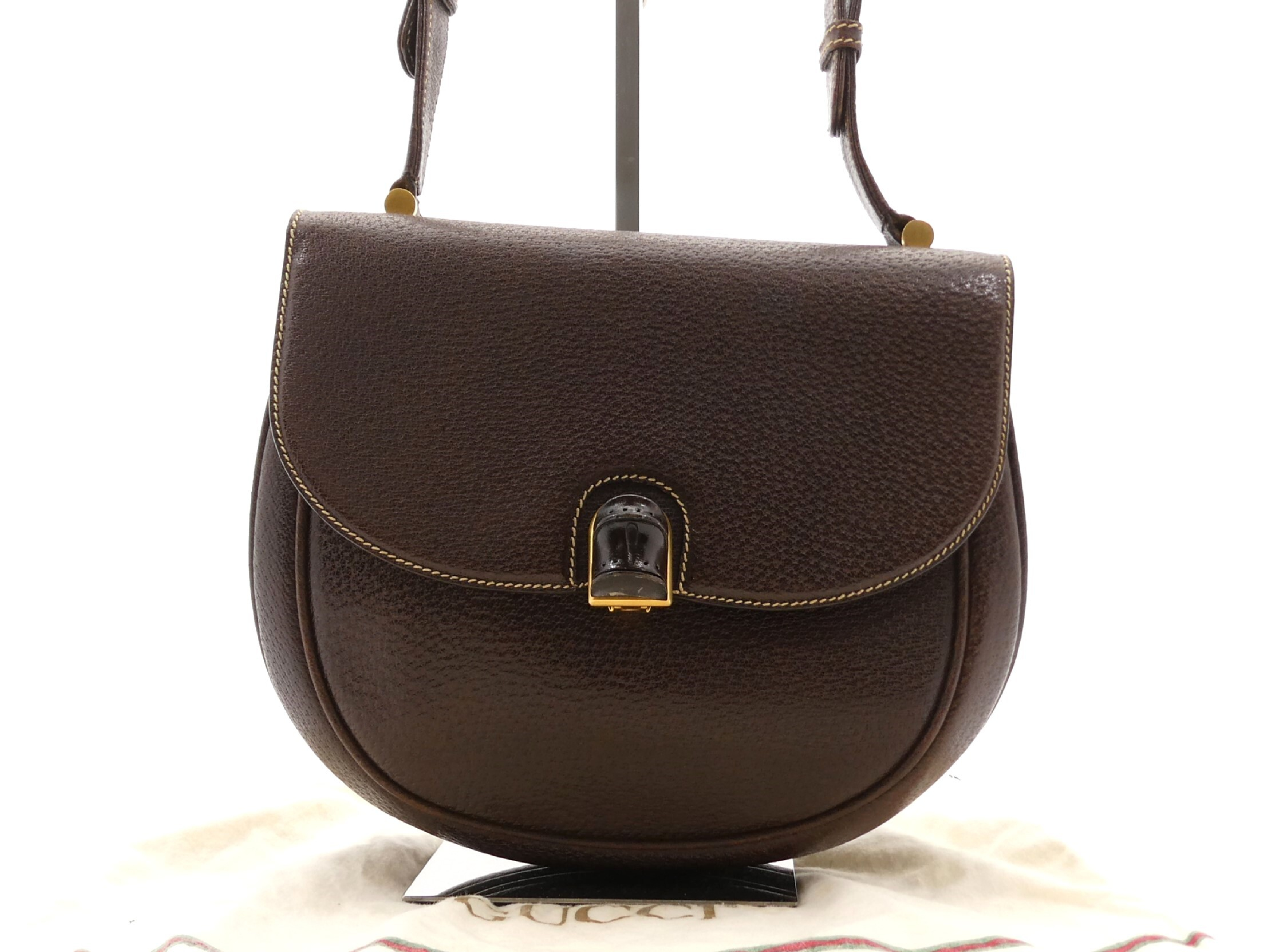 Bamboo Leather Shoulder Bag