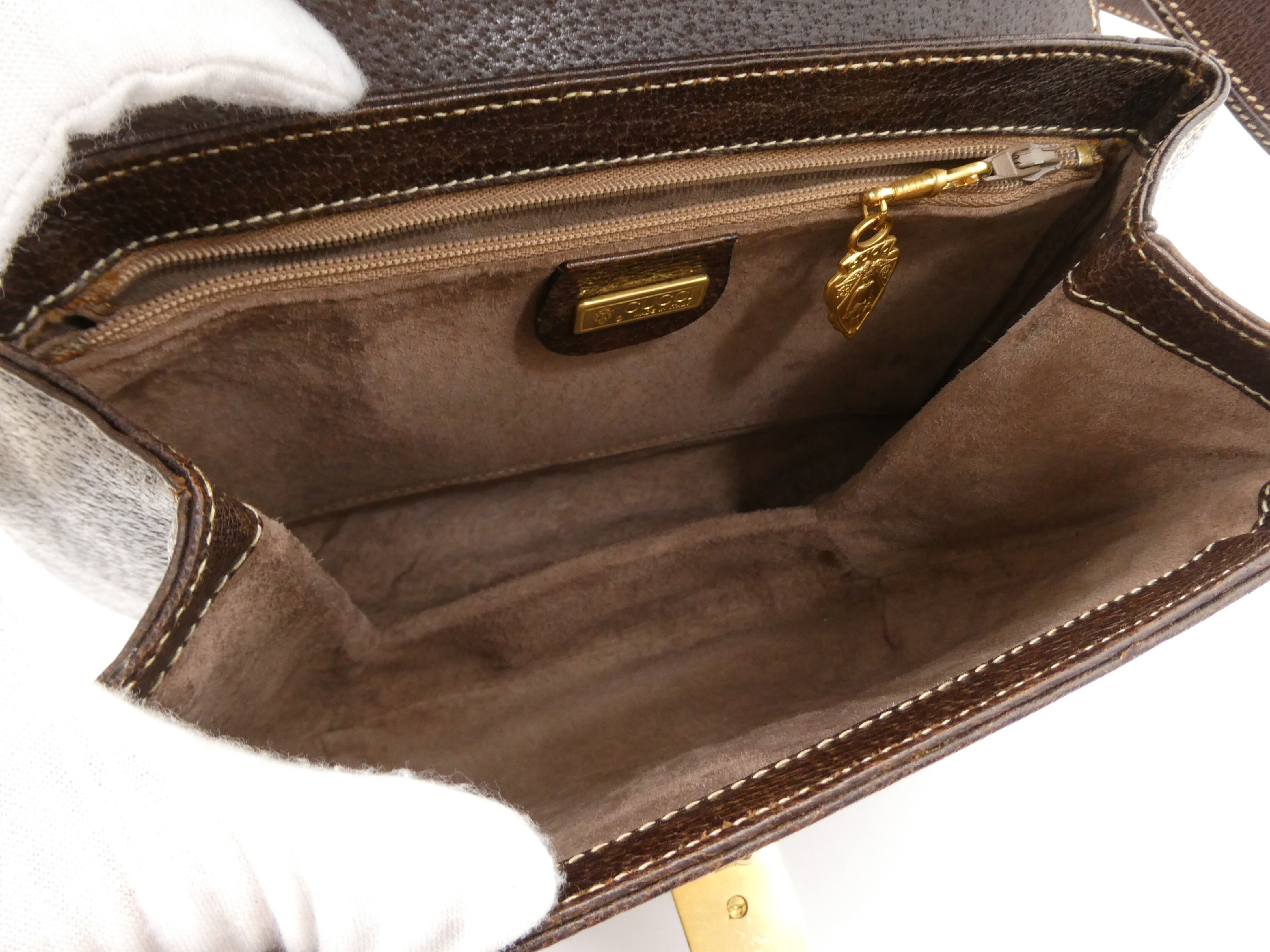 Bamboo Leather Shoulder Bag — view 7