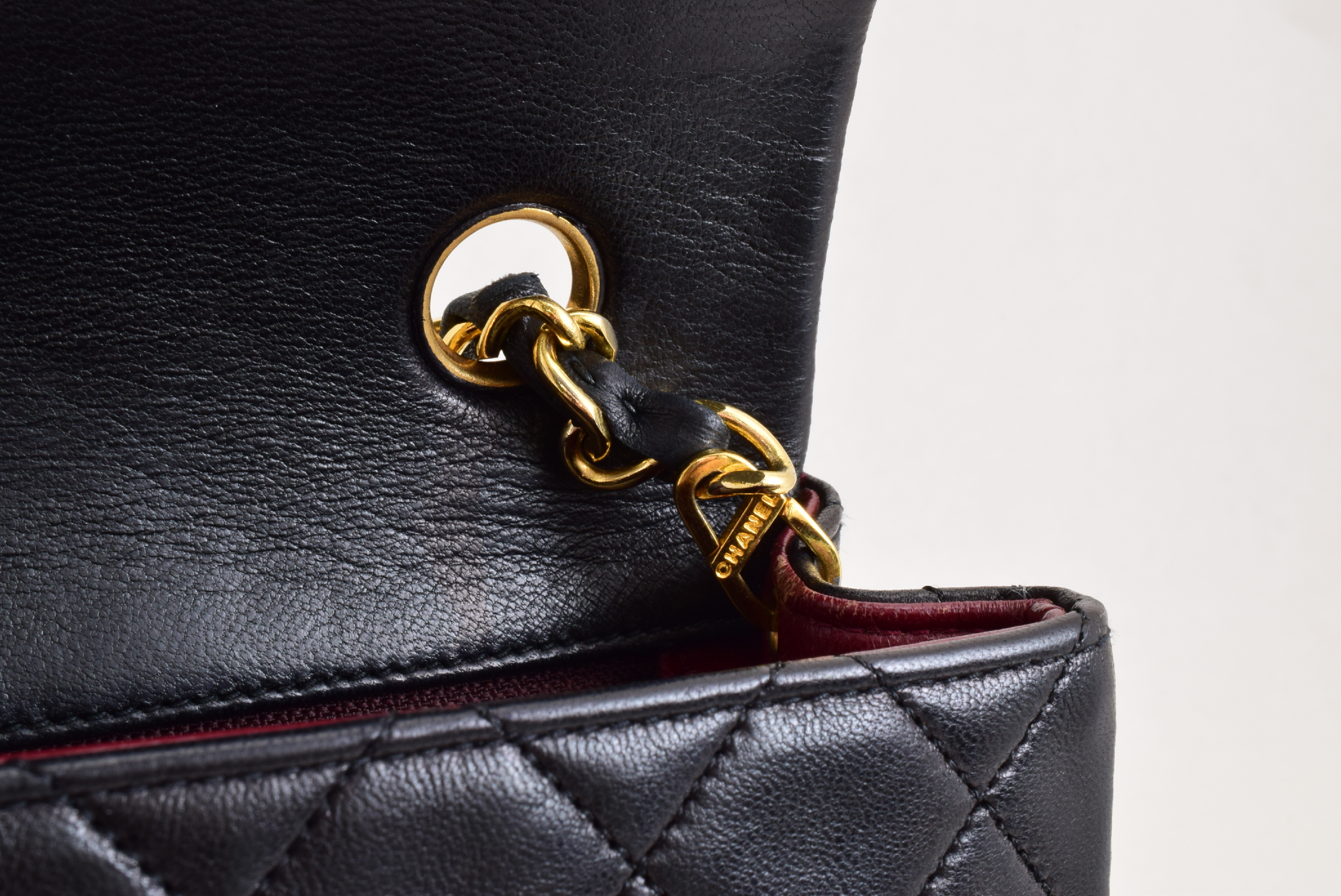 Mini Matelassé 20 Lambskin Black Chain Shoulder Bag — view 11
