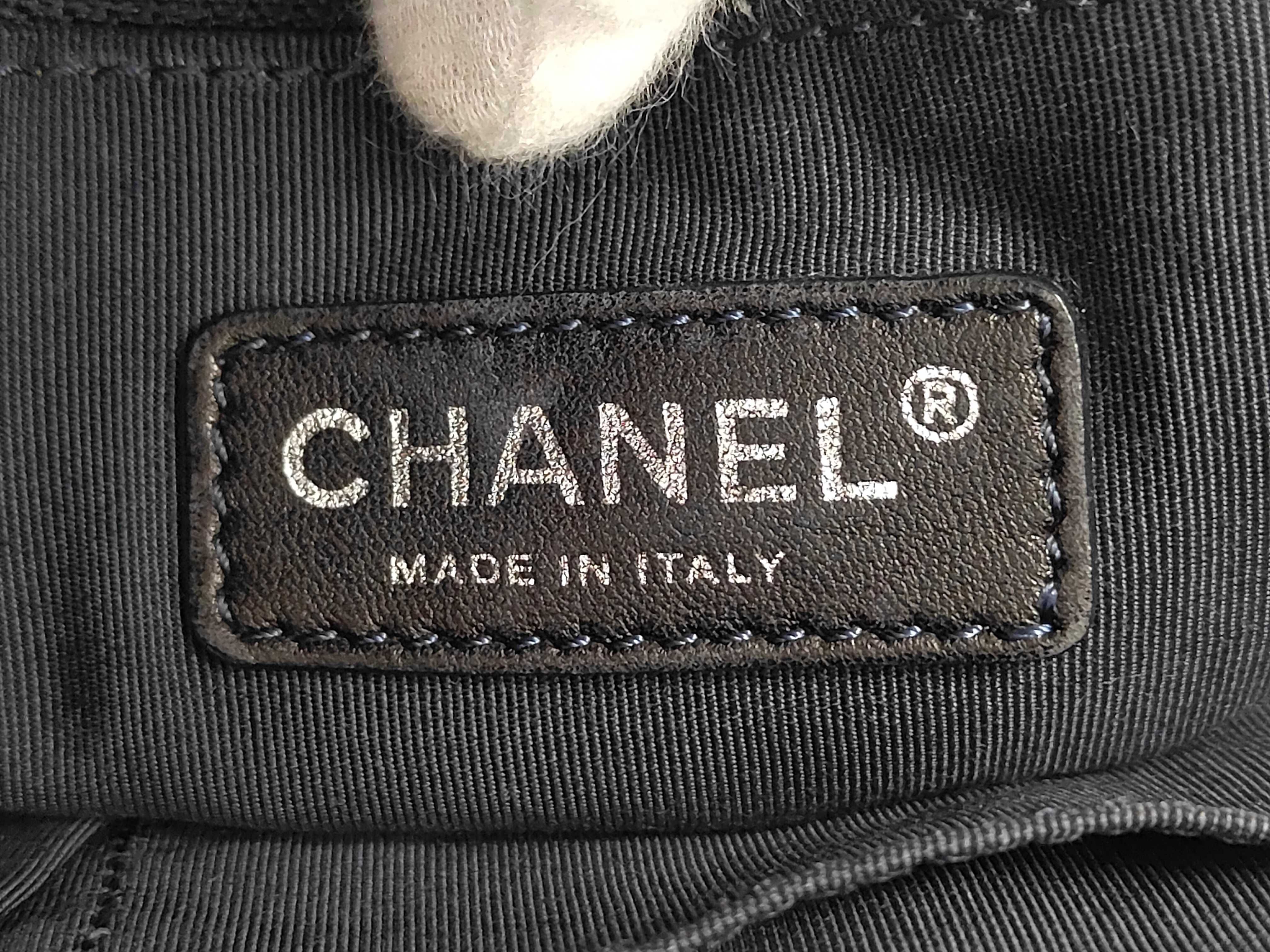 Cruise Line Denim Double Chain Tote Bag (Serial Number 14, with sticker) - Shoulder Bag — view 9