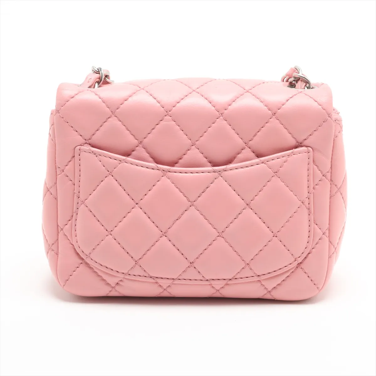Mini Matelasse 17 Leather Single Flap Single Chain Bag Pink Silver Hardware 12622640 12th Series A35200 — view 2