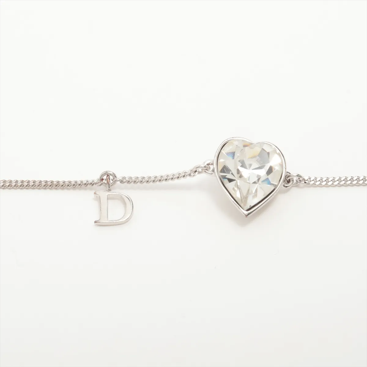 heart bracelet, metal, silver. Shows — view 2