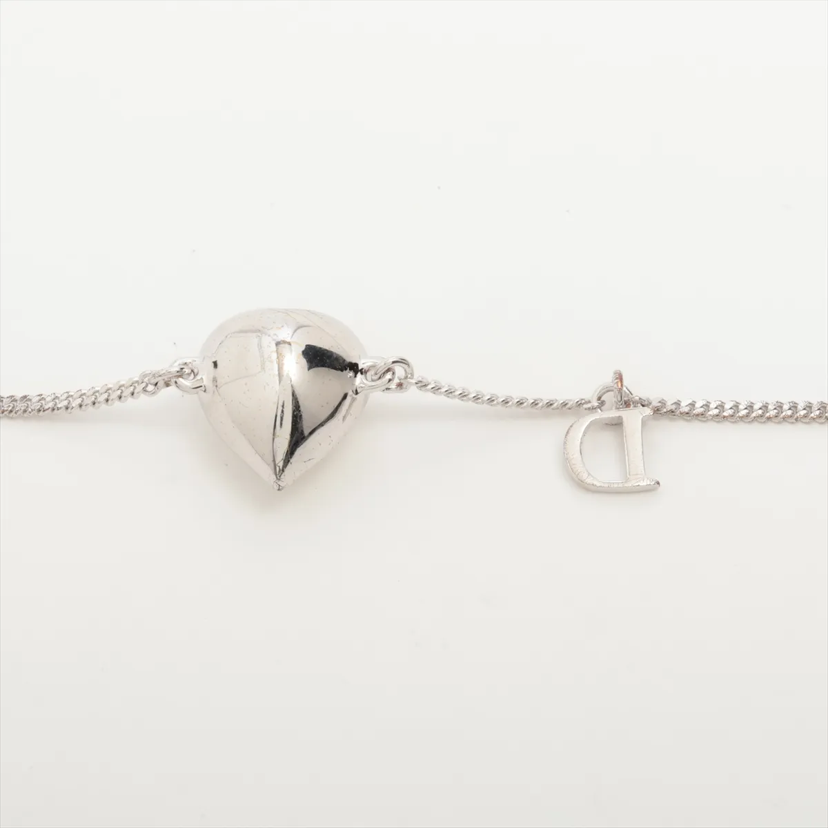 heart bracelet, metal, silver. Shows — view 3