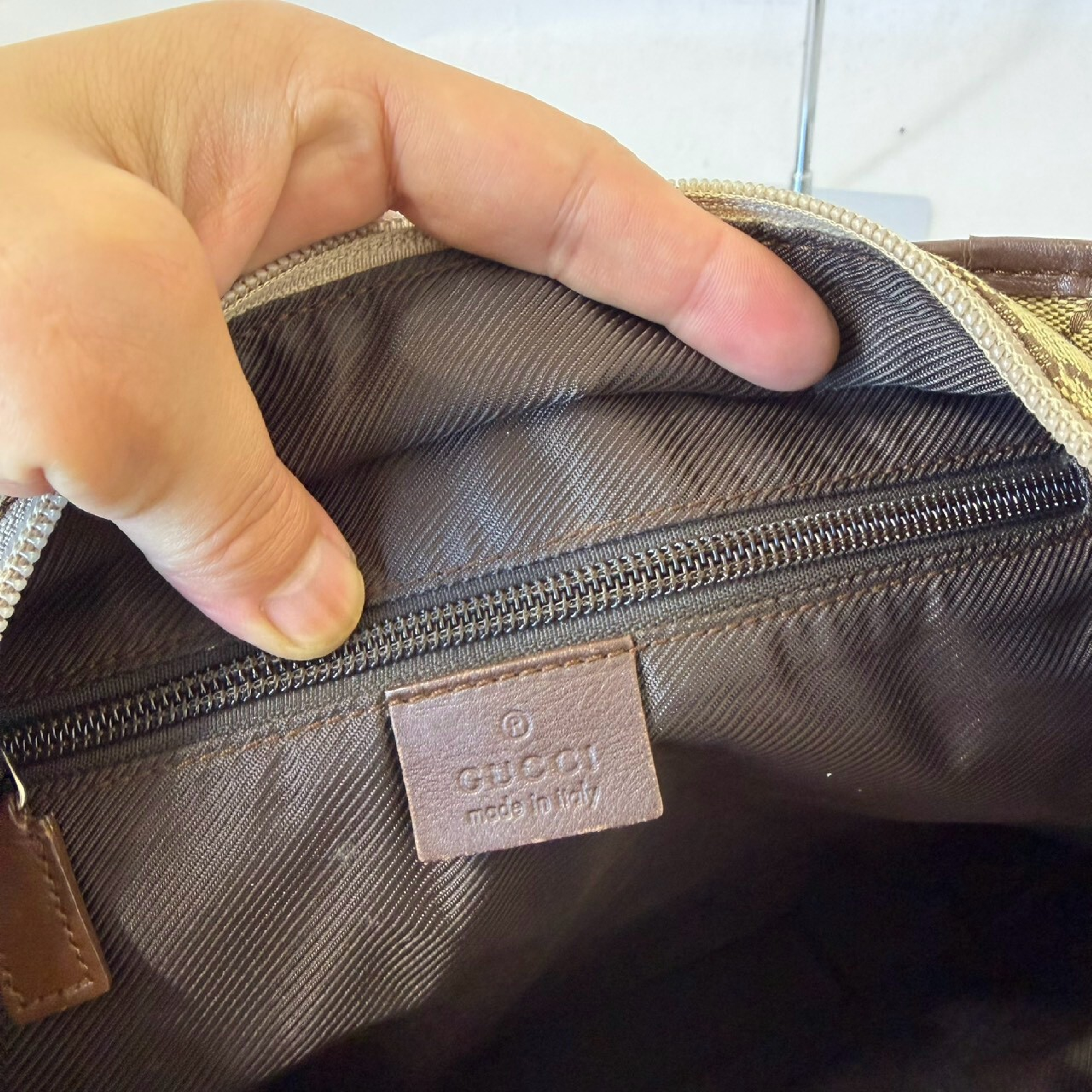 GG all-over print Sherry Line GG Supreme leather handbag — view 3
