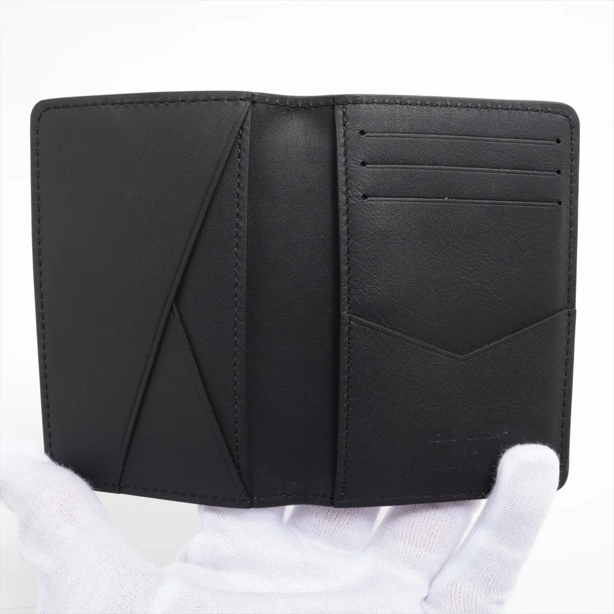 LV Aerogram Organizer de Poche M69979 Black Card Case (RFID detected) — view 3