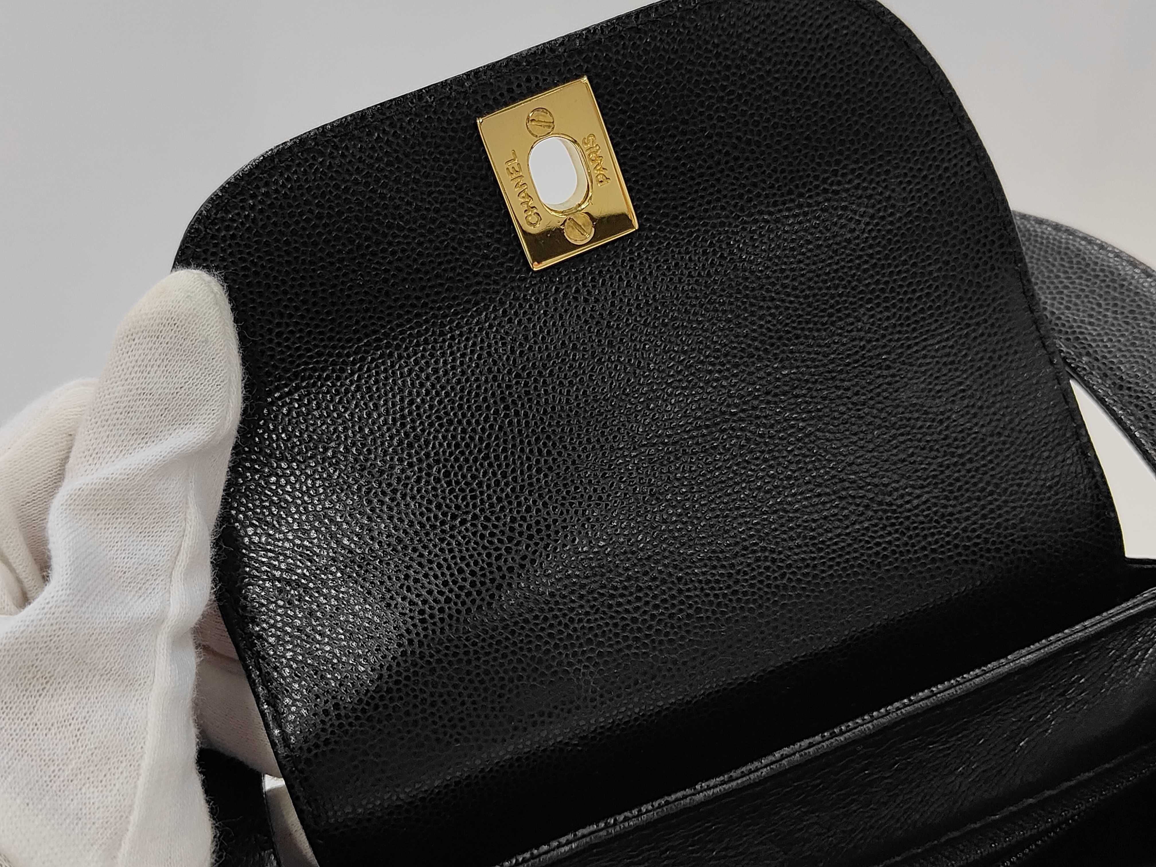Caviar Skin Turnlock Handbag — view 12